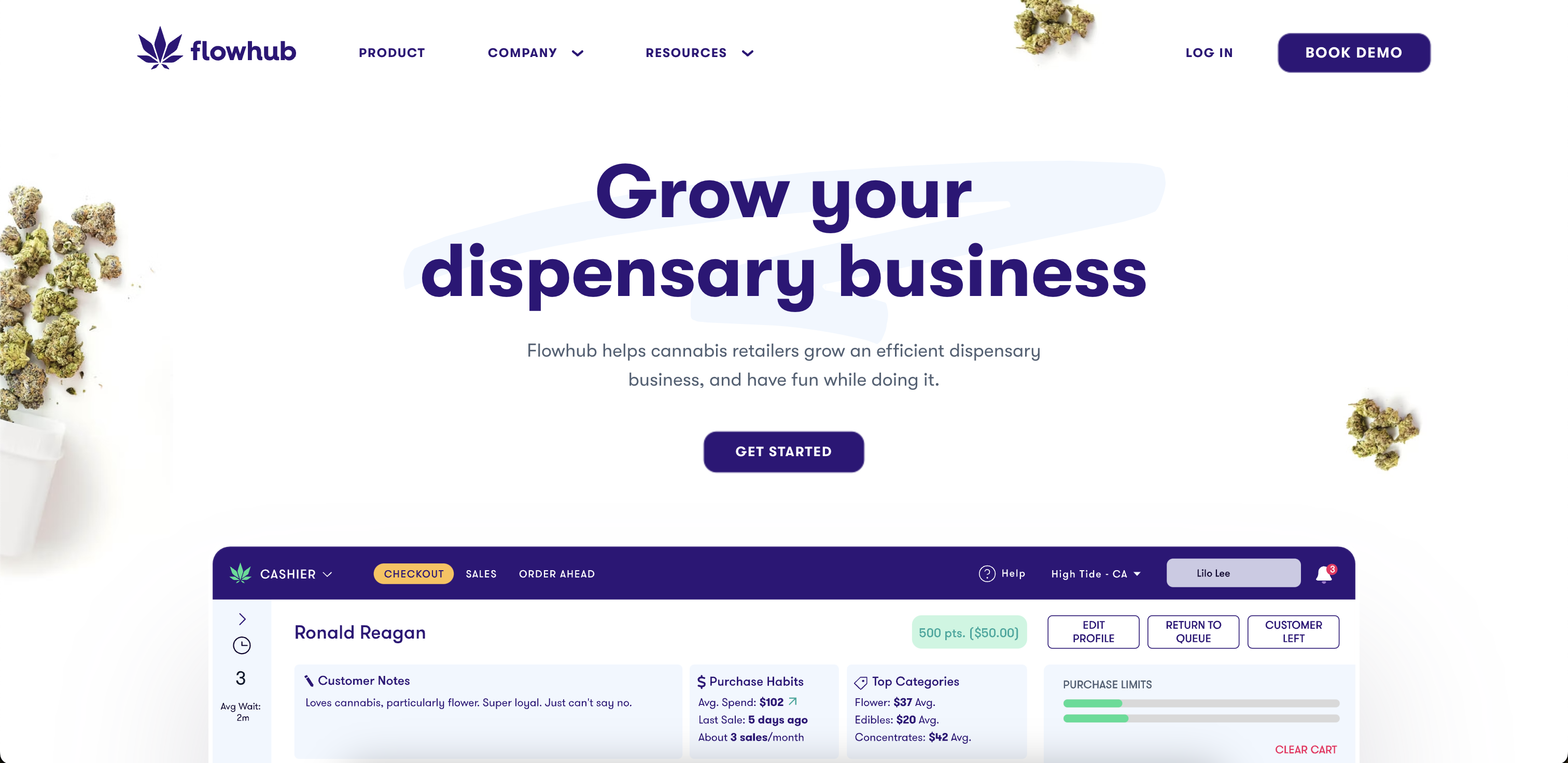 Flowhub website screenshot