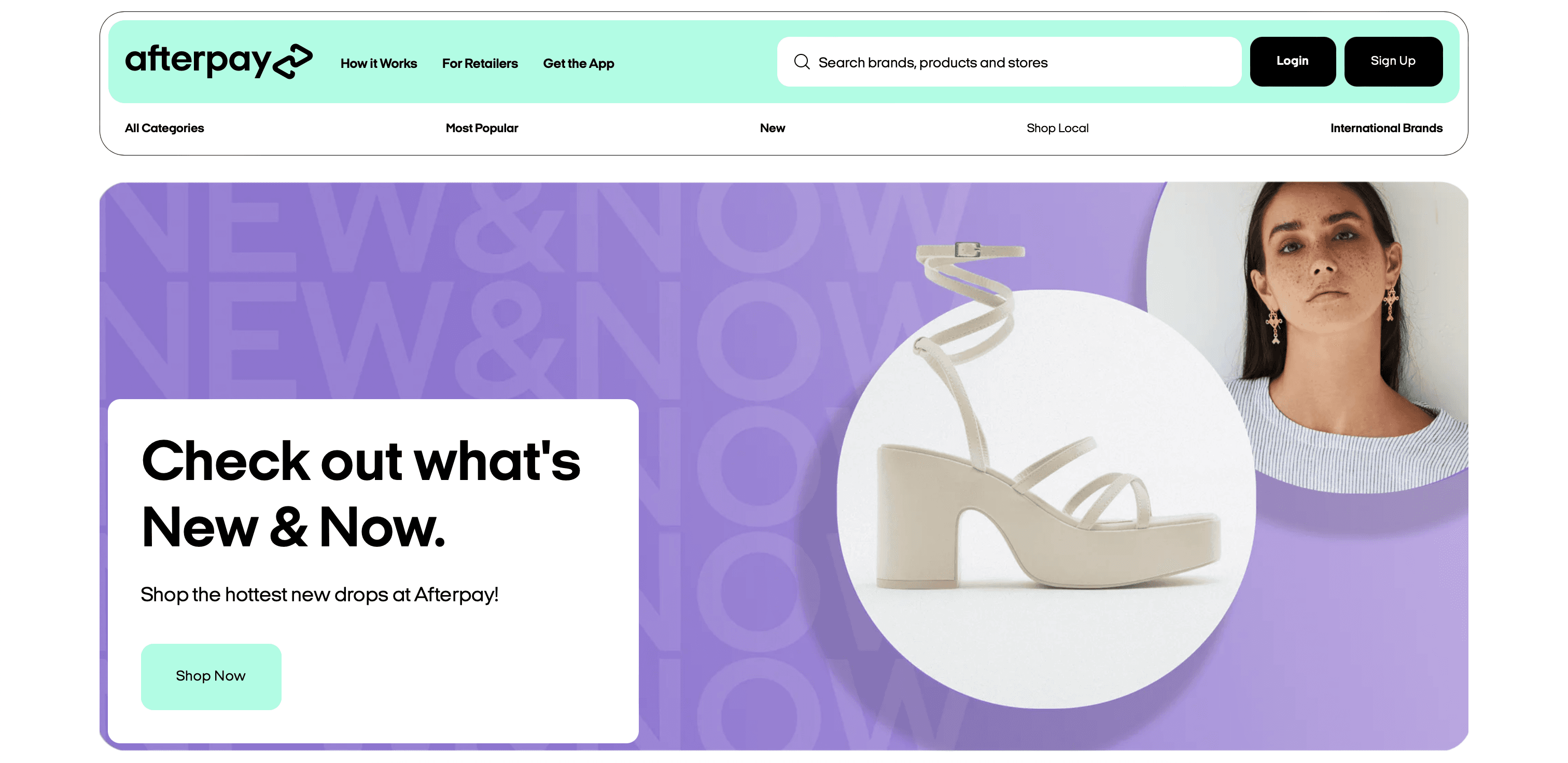 Afterpay website screenshot