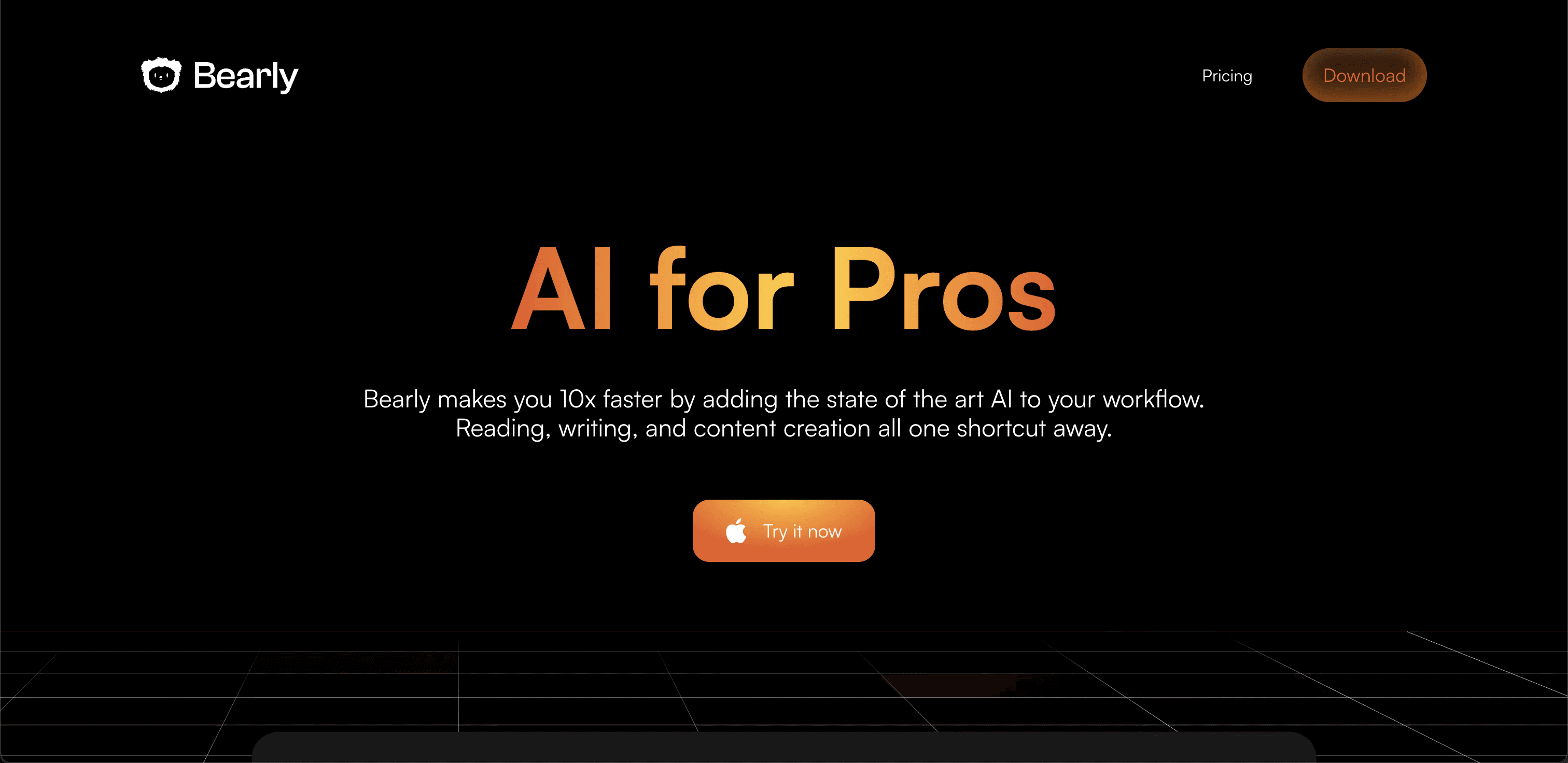 Bearly website screenshot