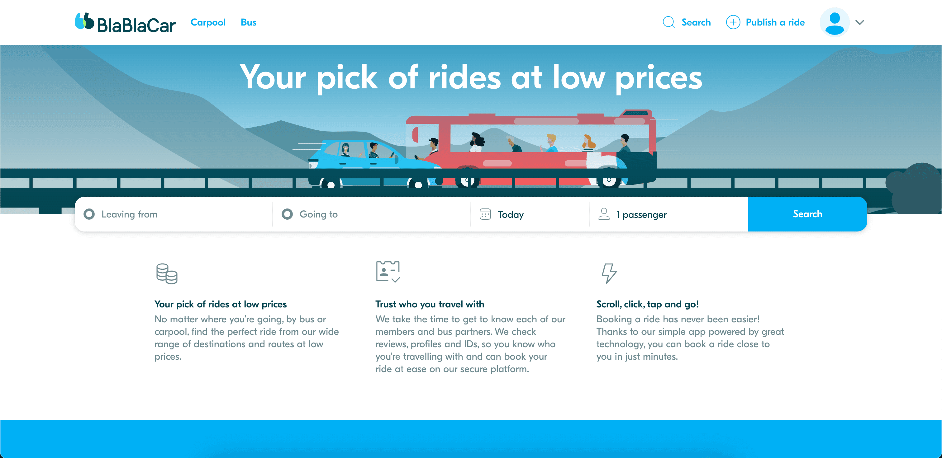 Blablacar website screenshot