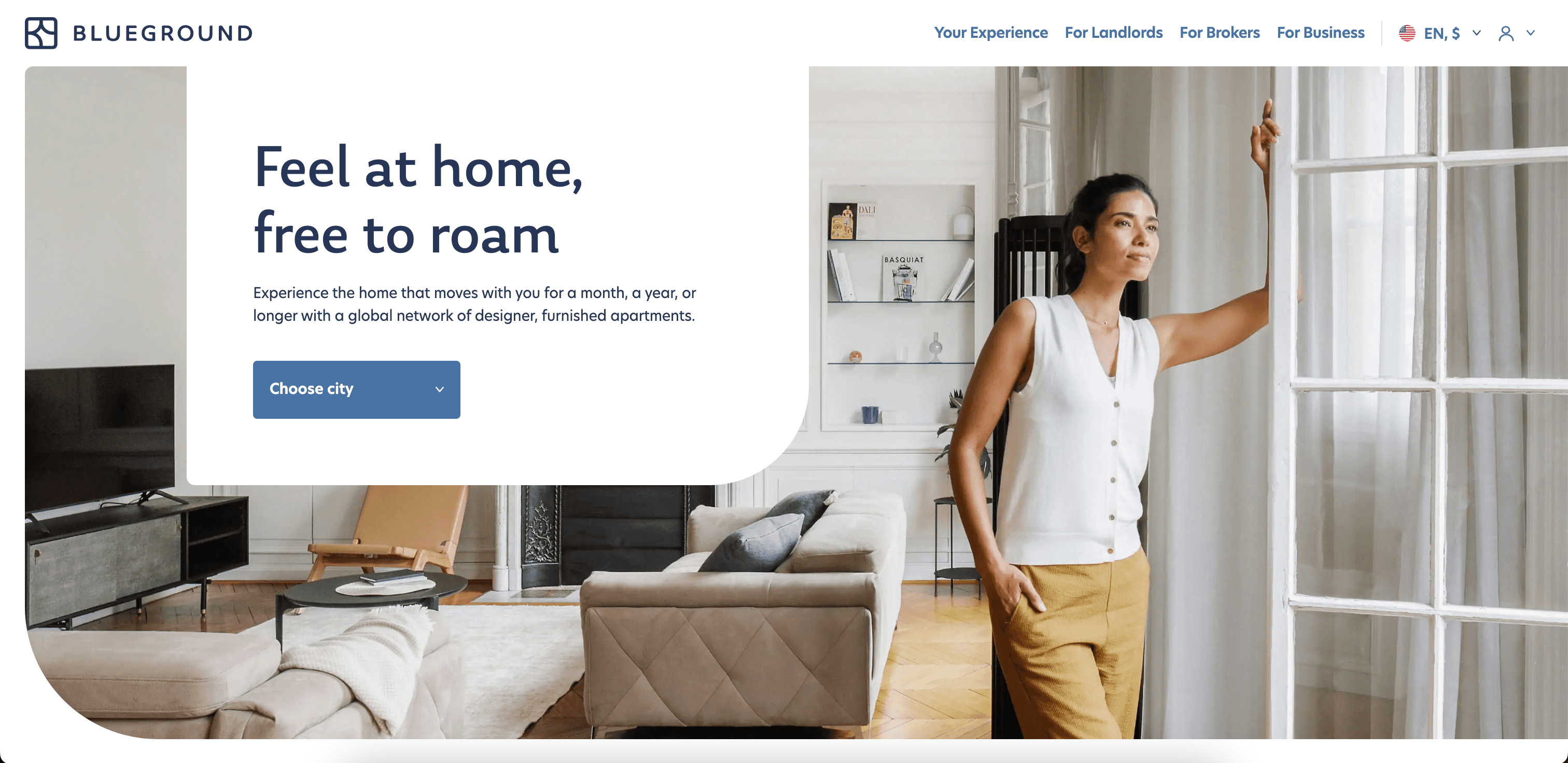 Blueground website screenshot
