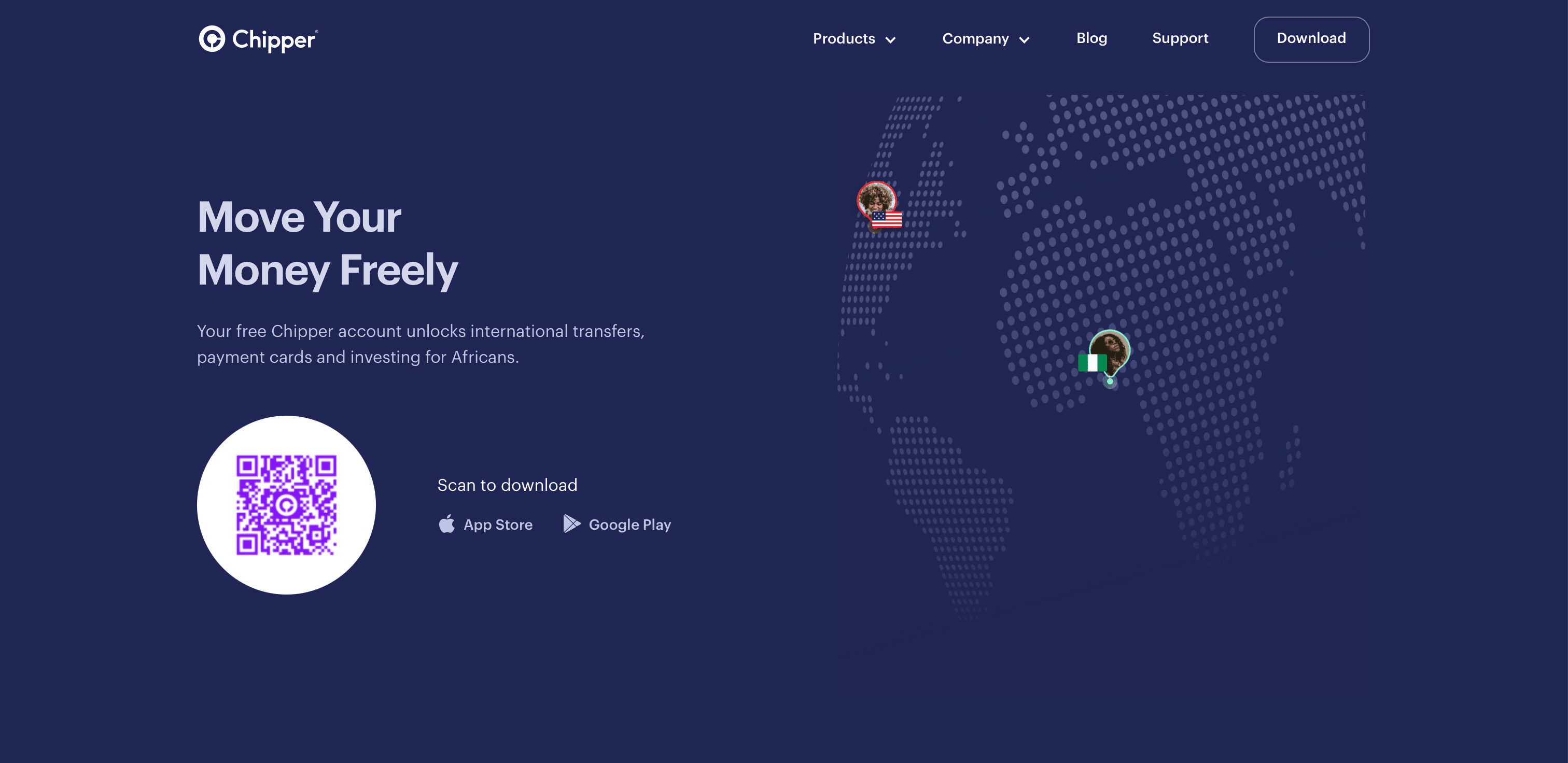 Chipper website screenshot