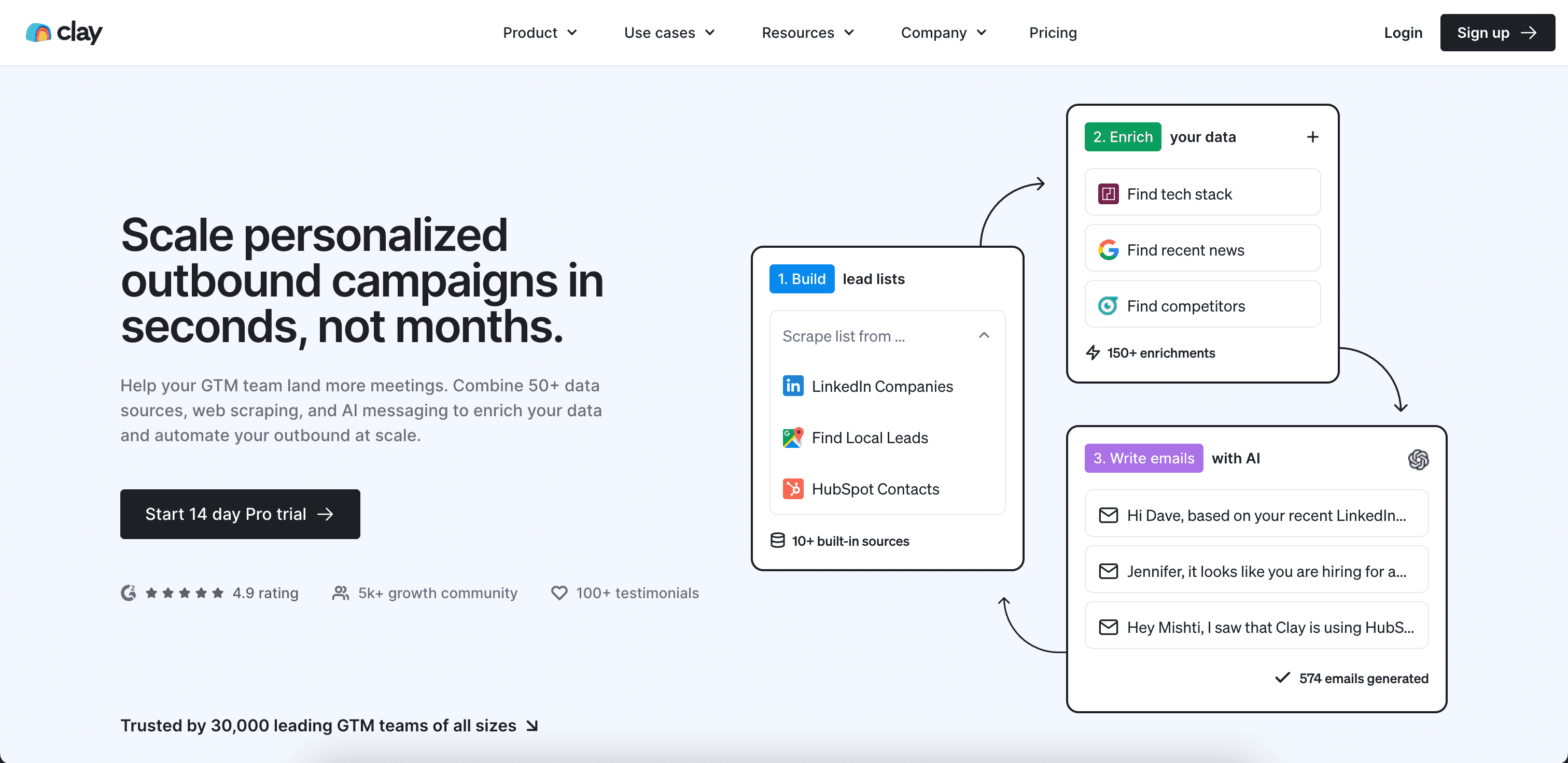 Clay website screenshot