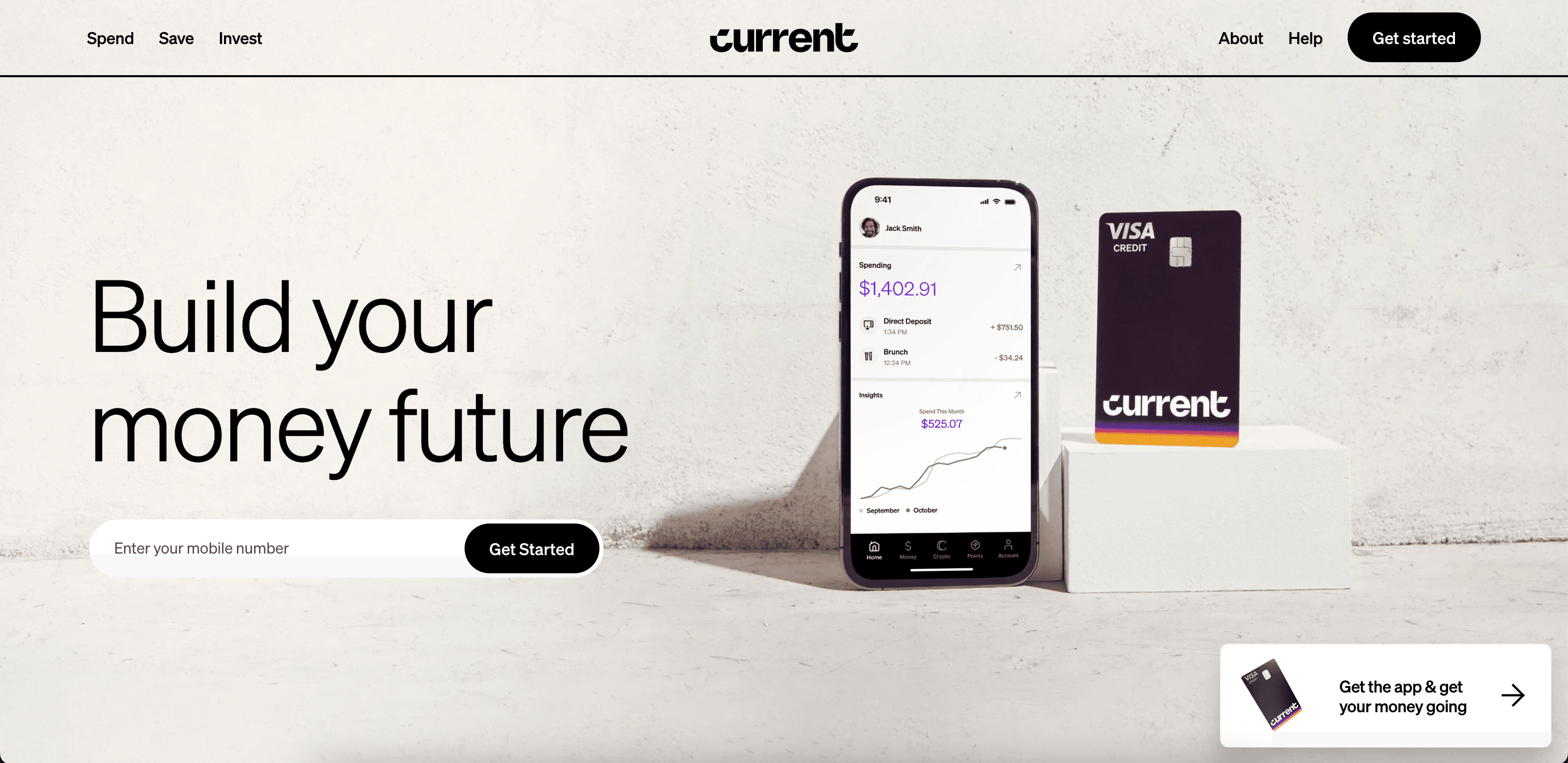 Current website screenshot