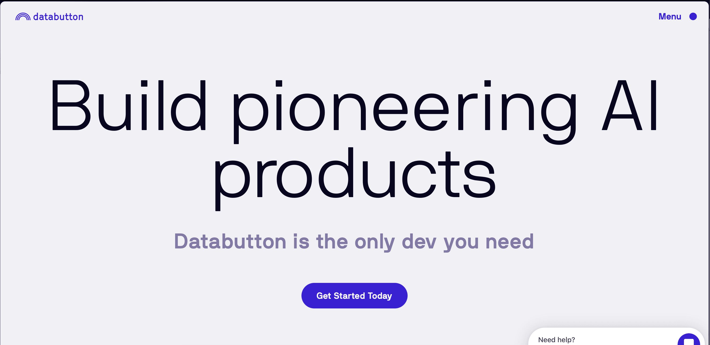 Databutton website screenshot
