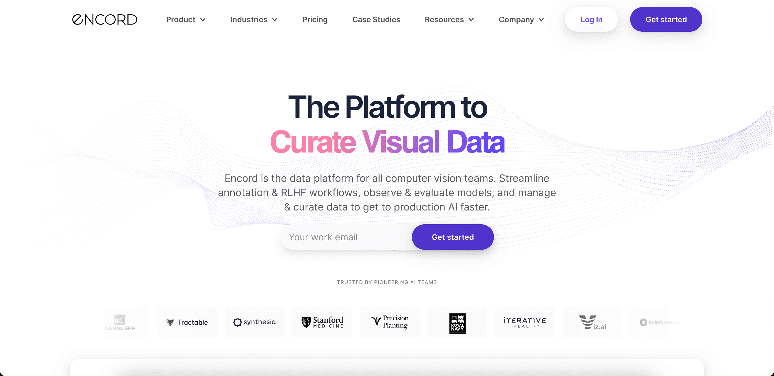 Encord website screenshot