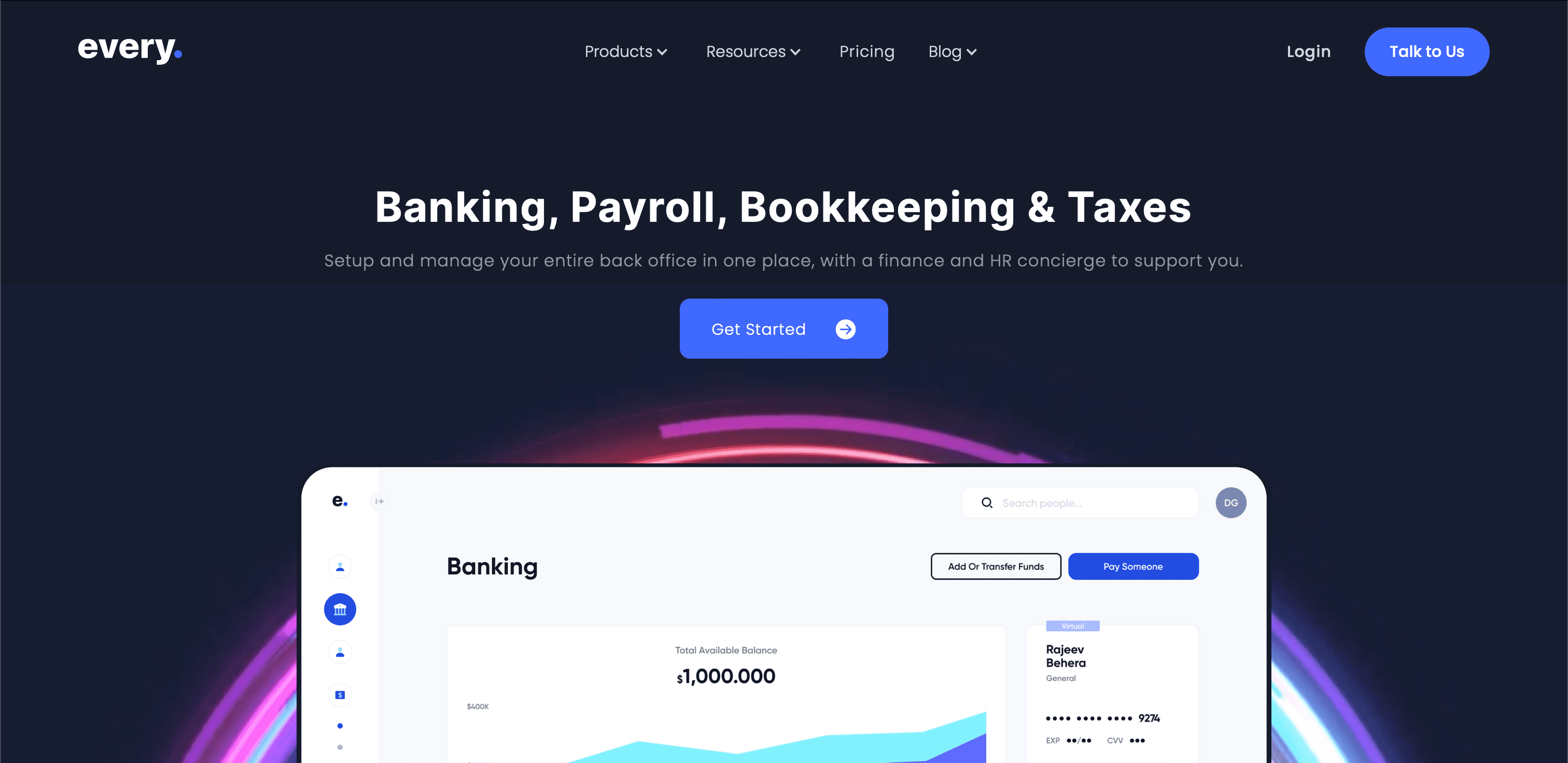 Every.io website screenshot