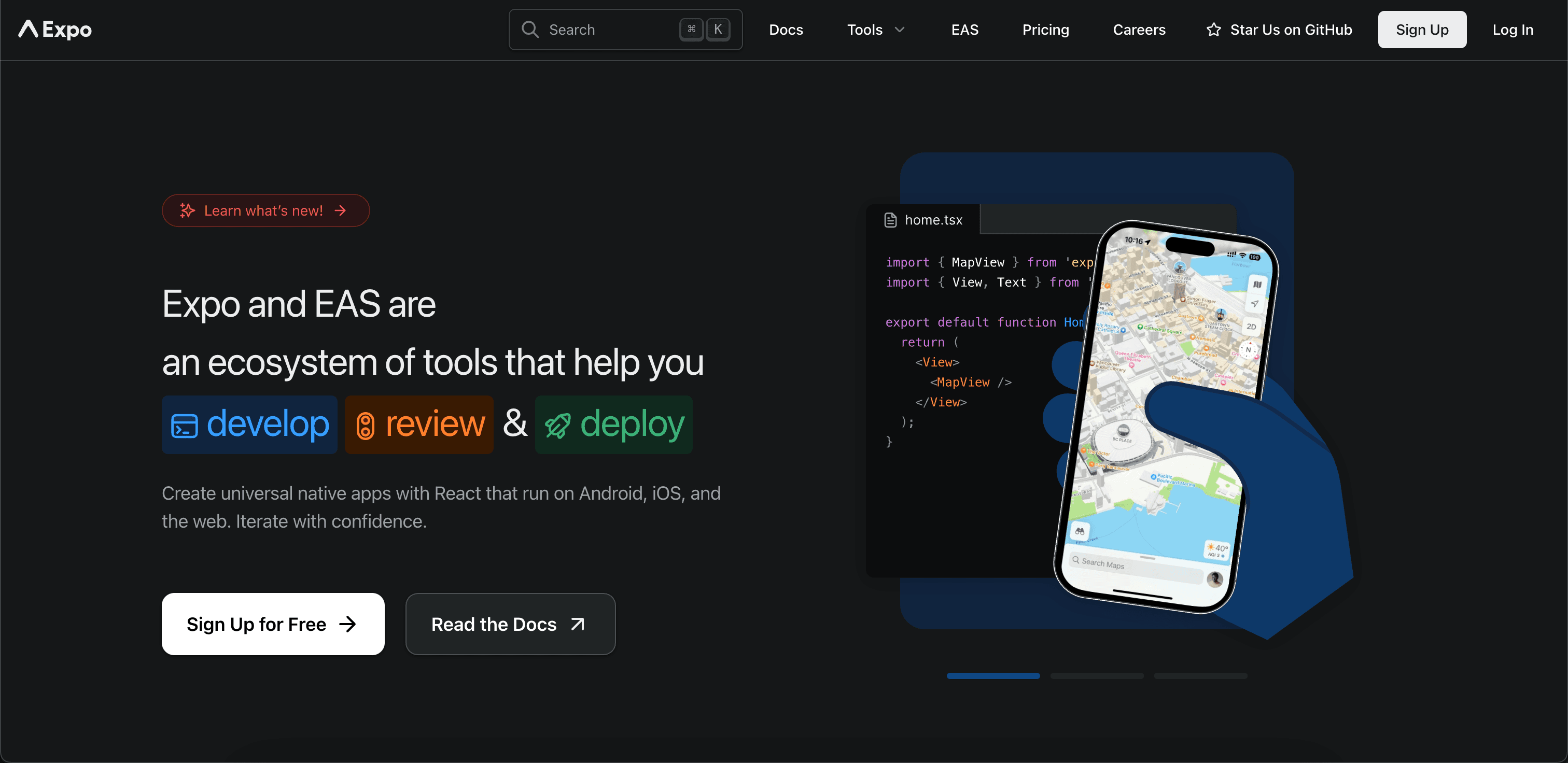 Expo website screenshot