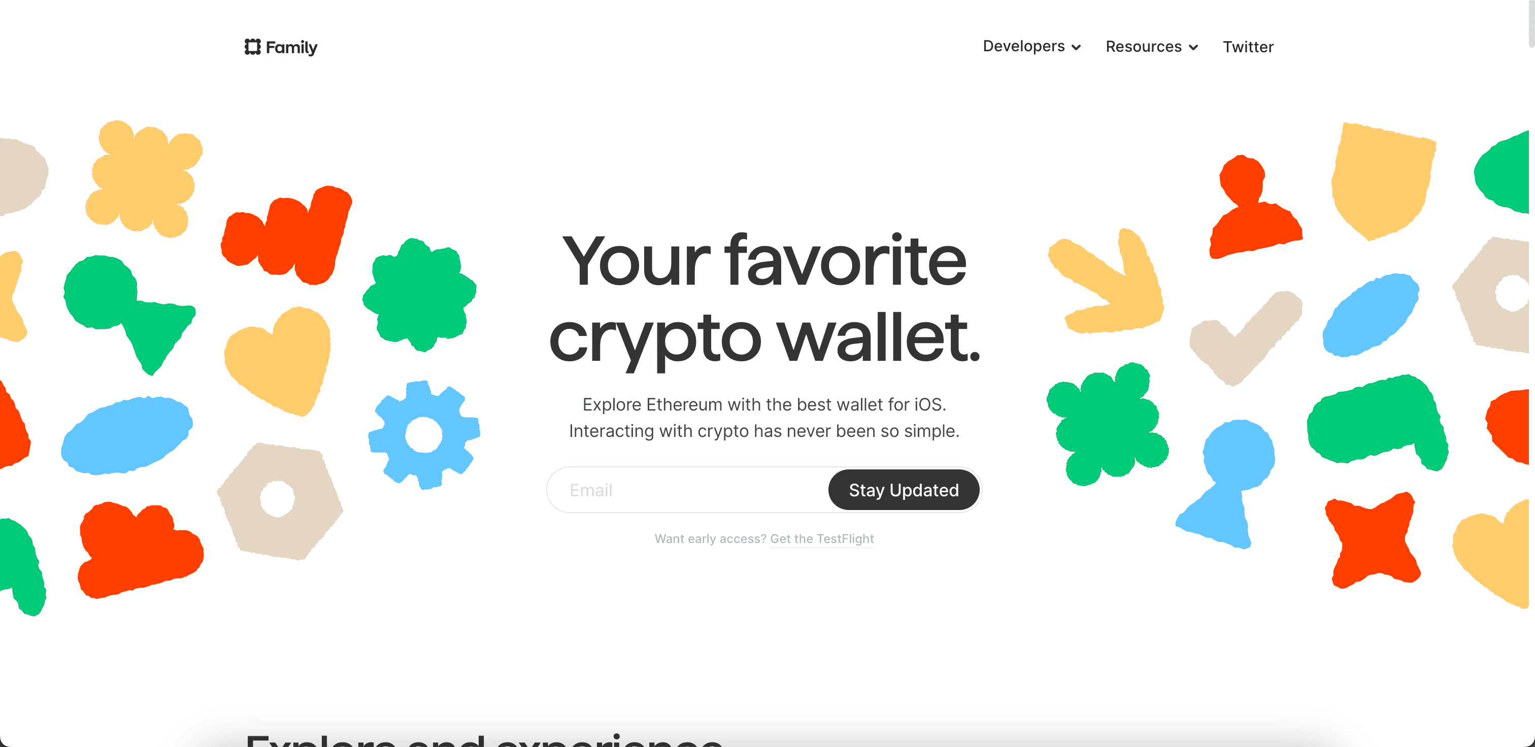 Family website screenshot