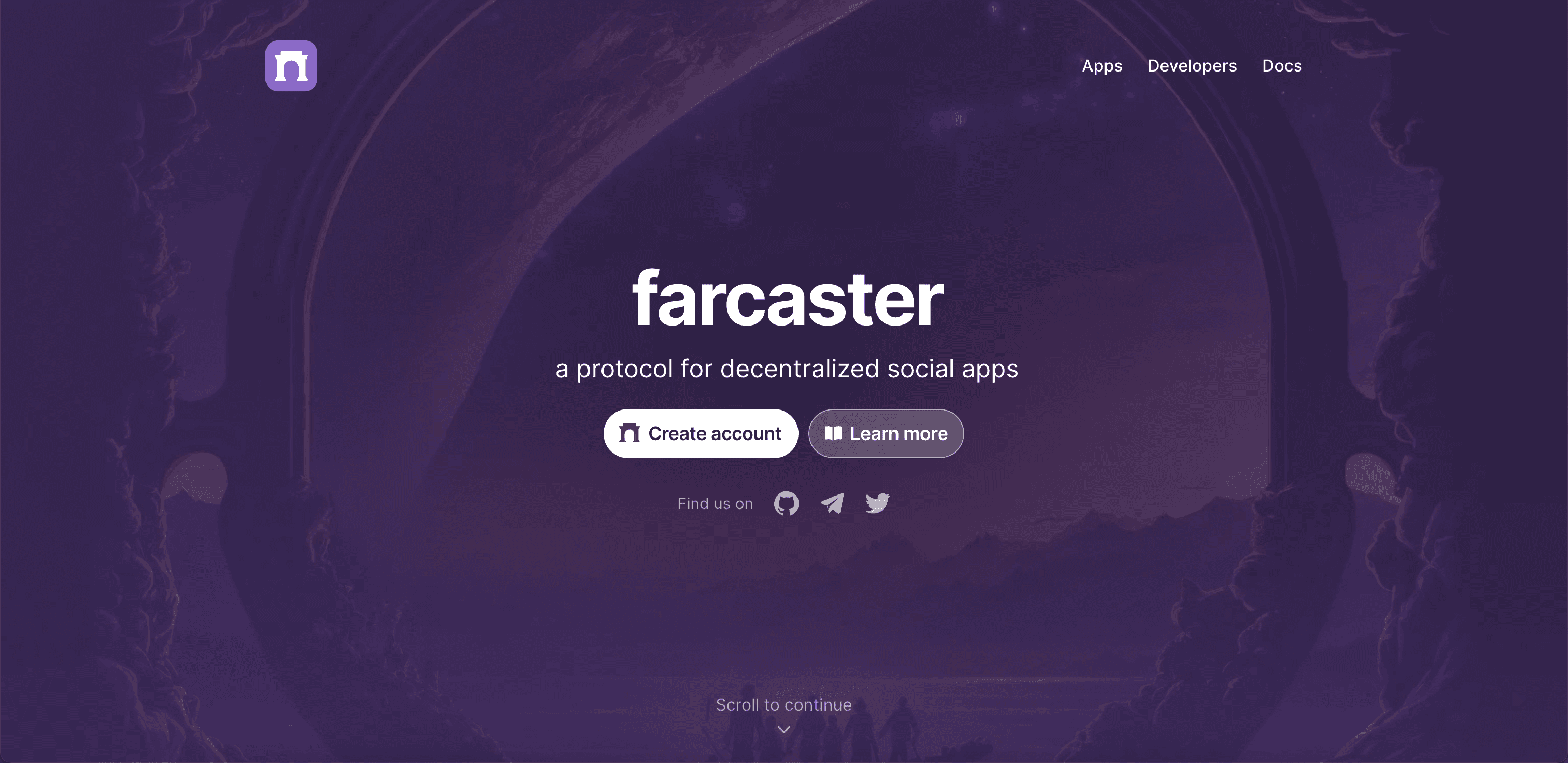 Farcaster website screenshot