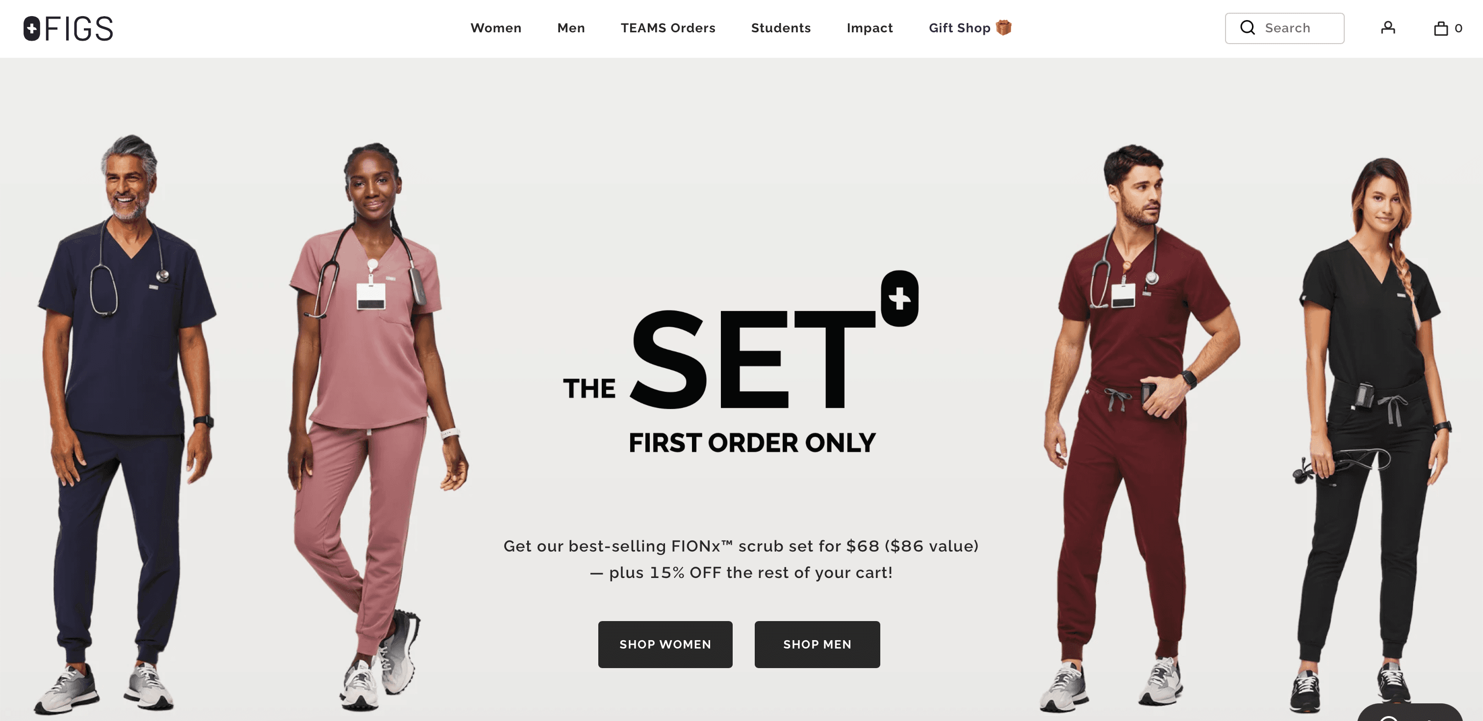 Figs website screenshot