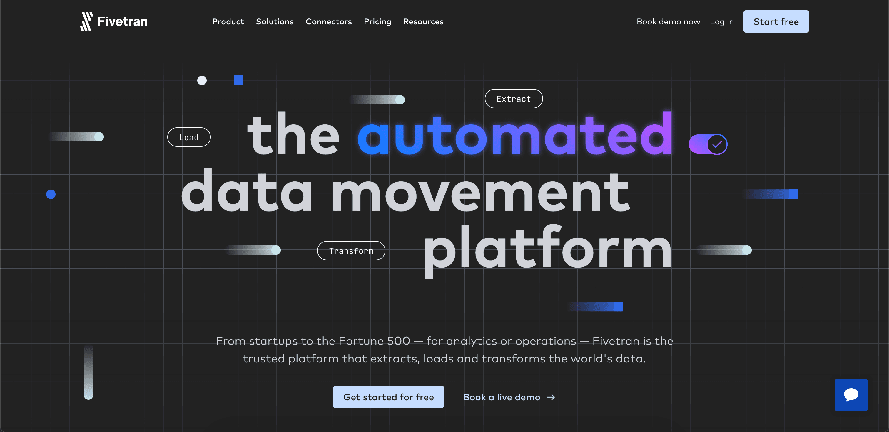 Fivetran website screenshot