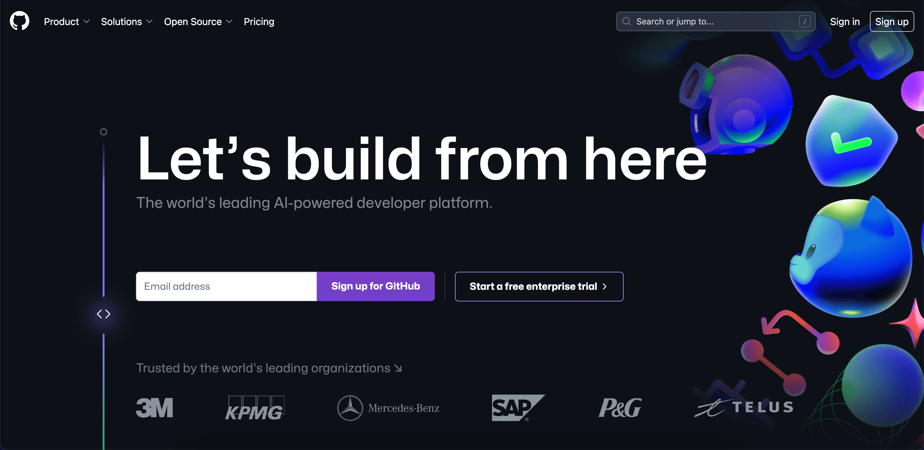 Github website screenshot