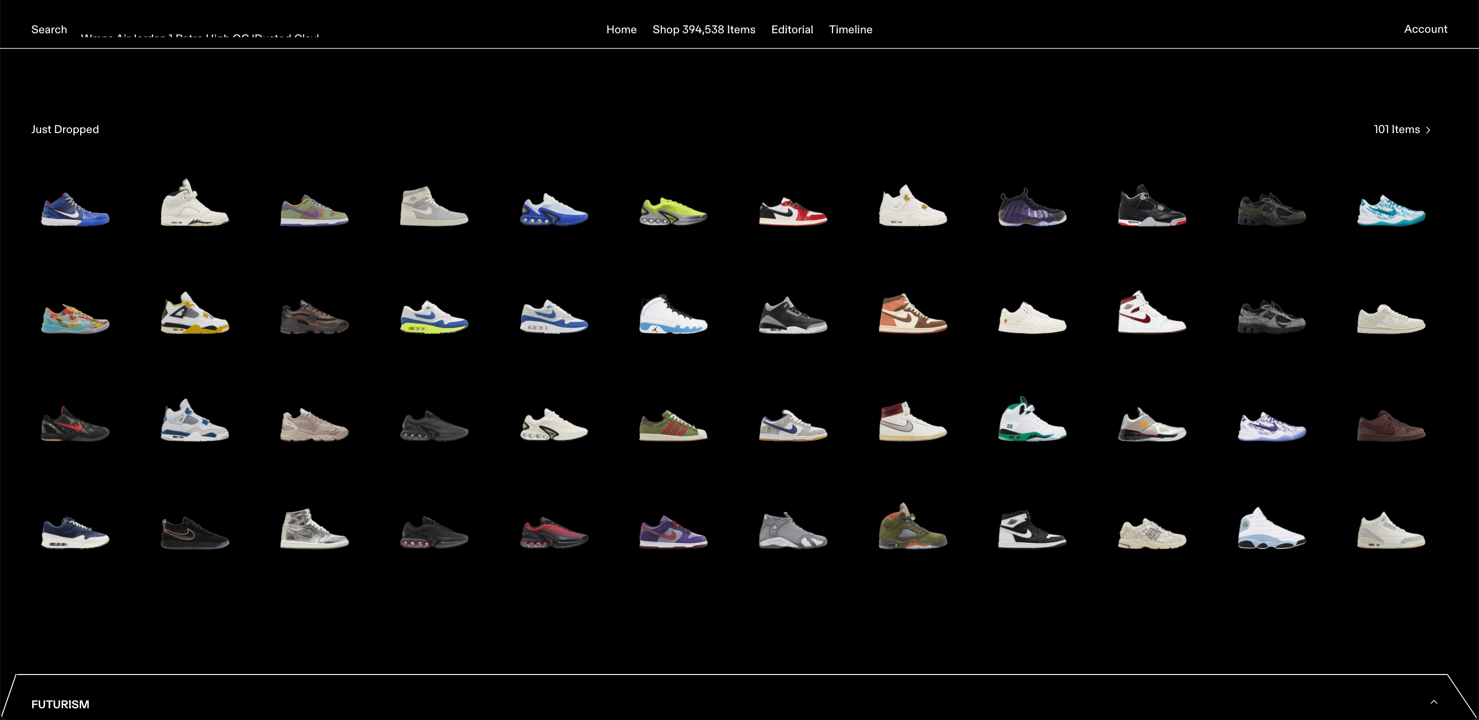 GOAT website screenshot