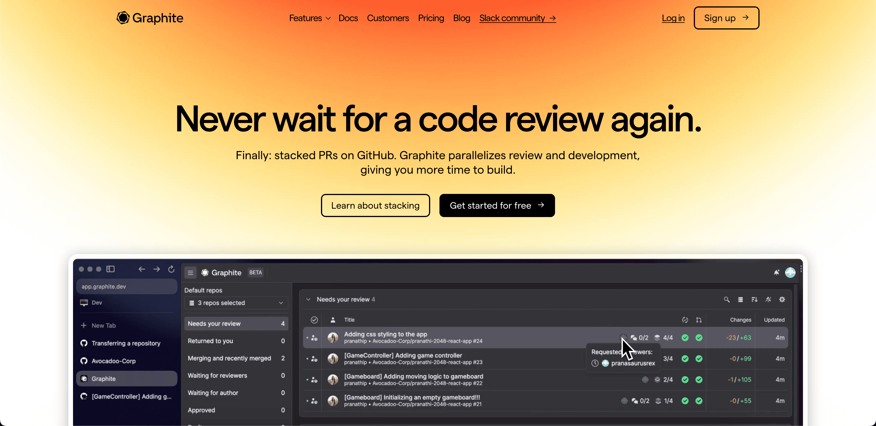 Graphite website screenshot