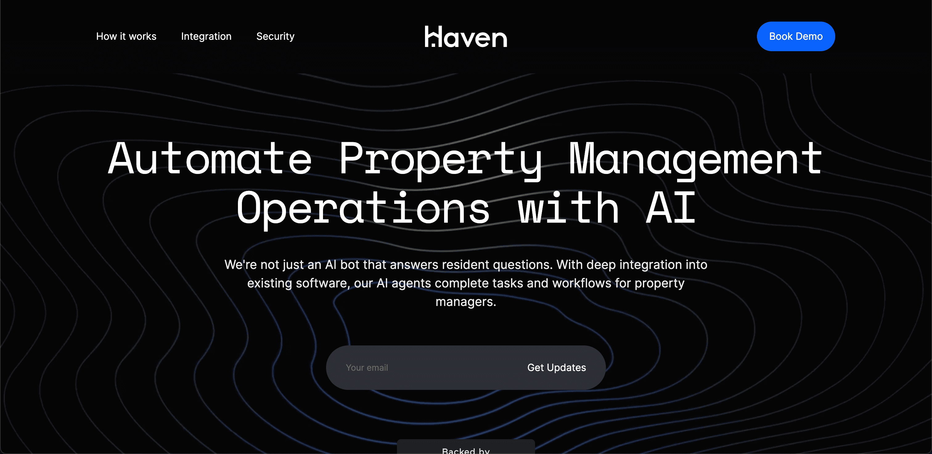 Haven website screenshot