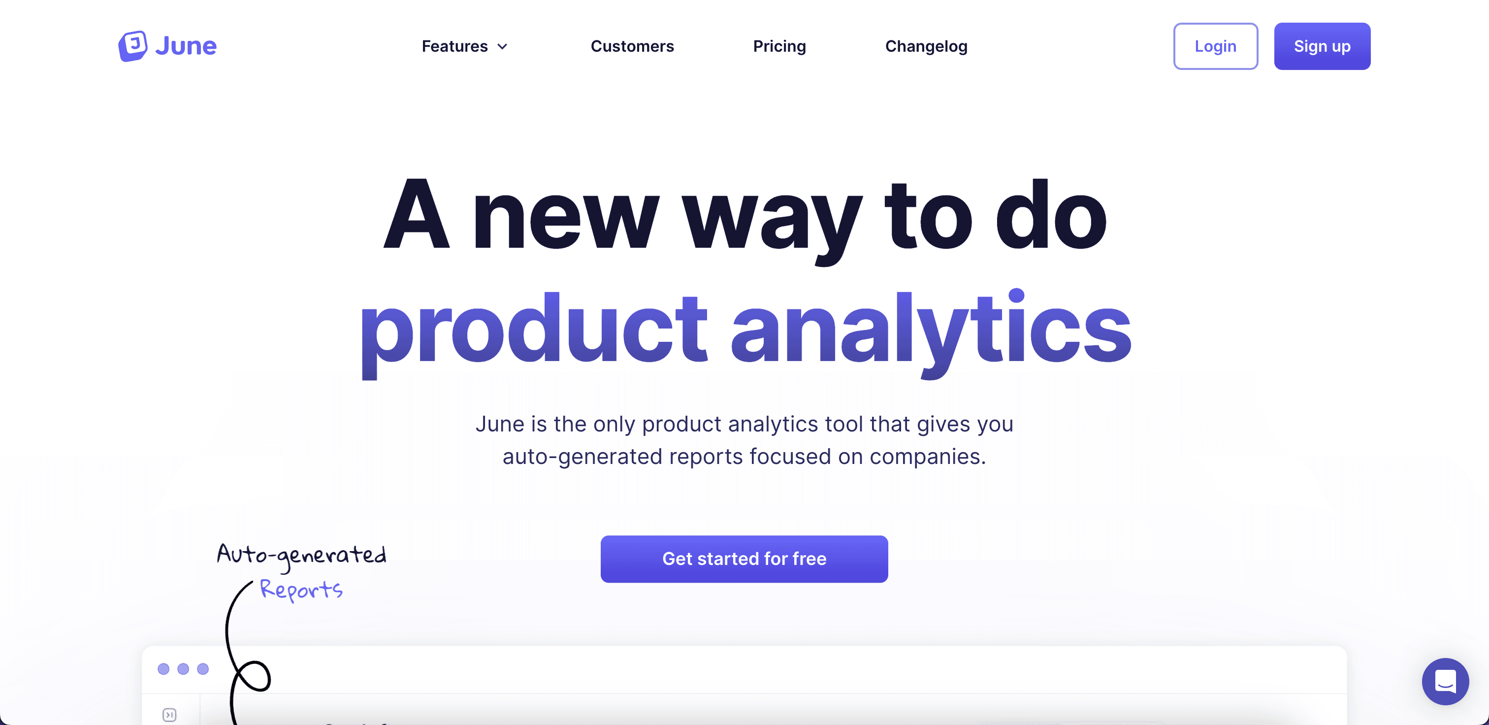 June website screenshot