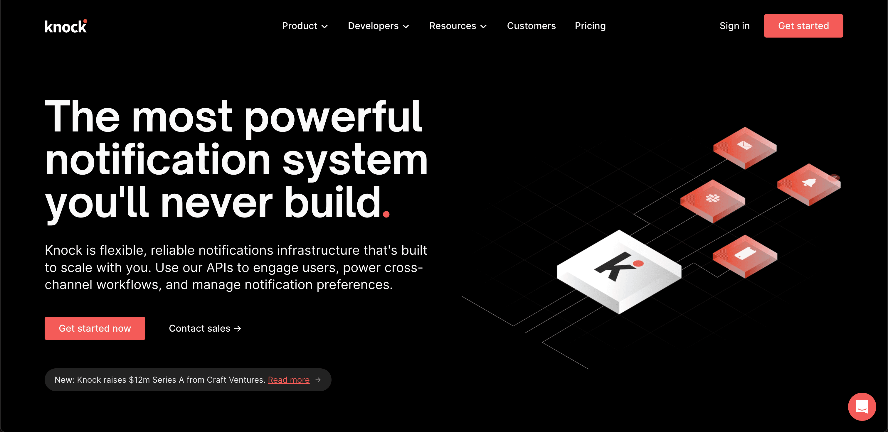 Knock website screenshot