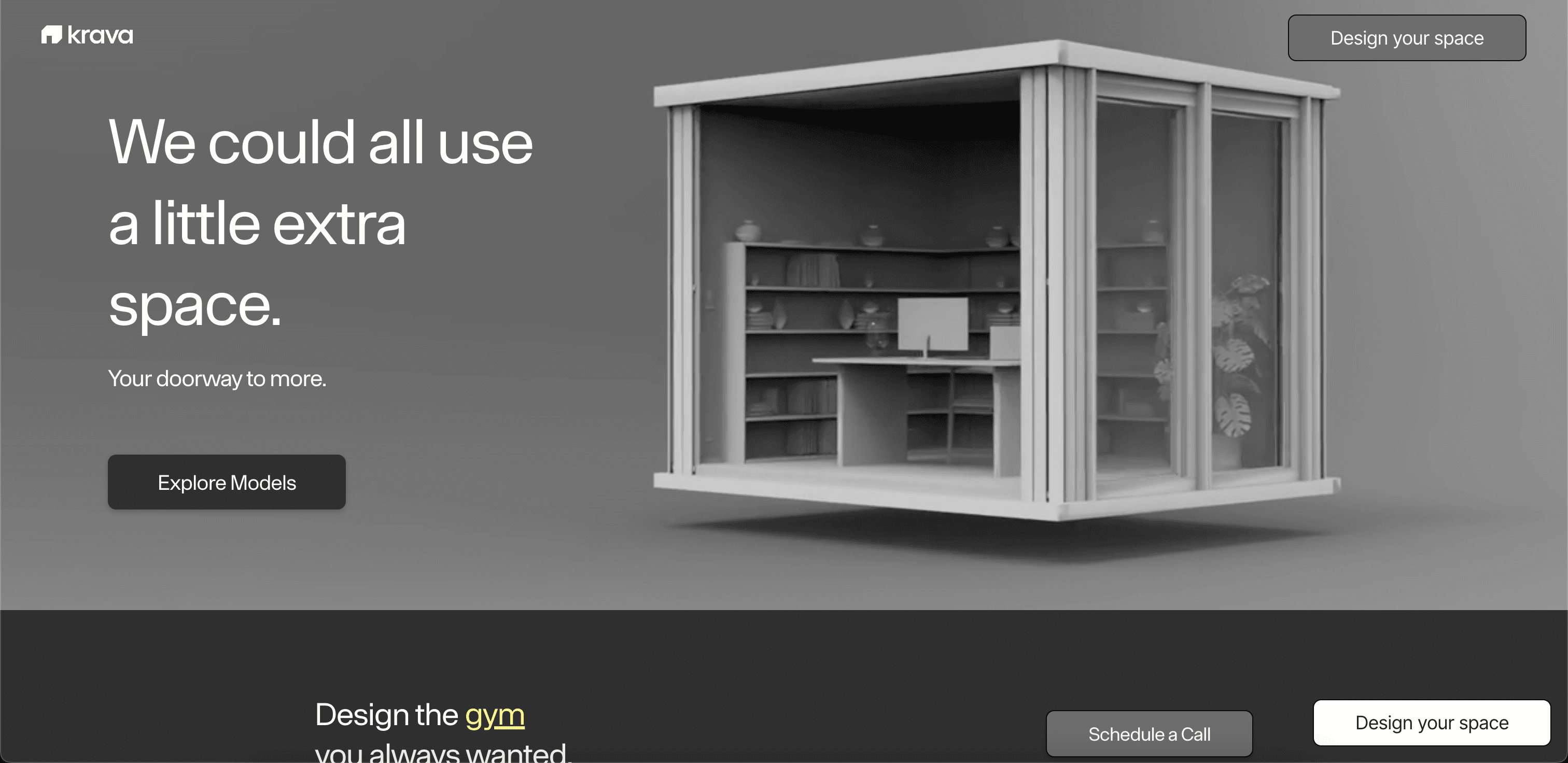 Krava website screenshot