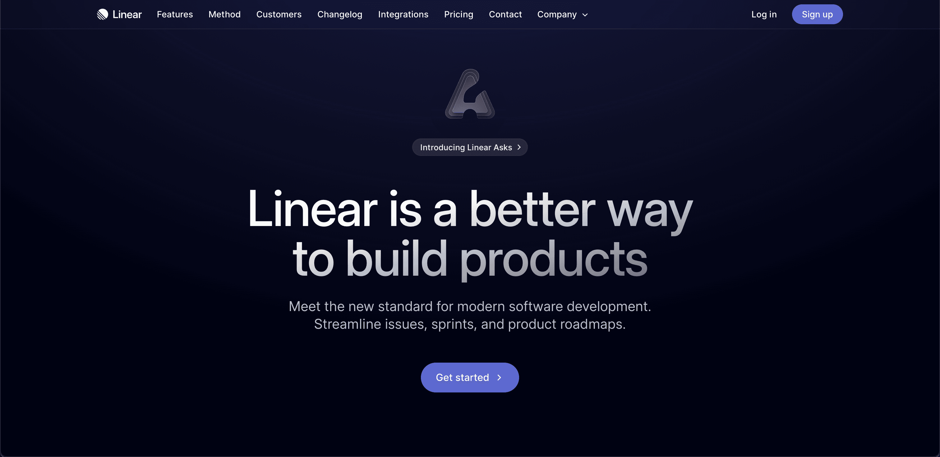 Linear website screenshot