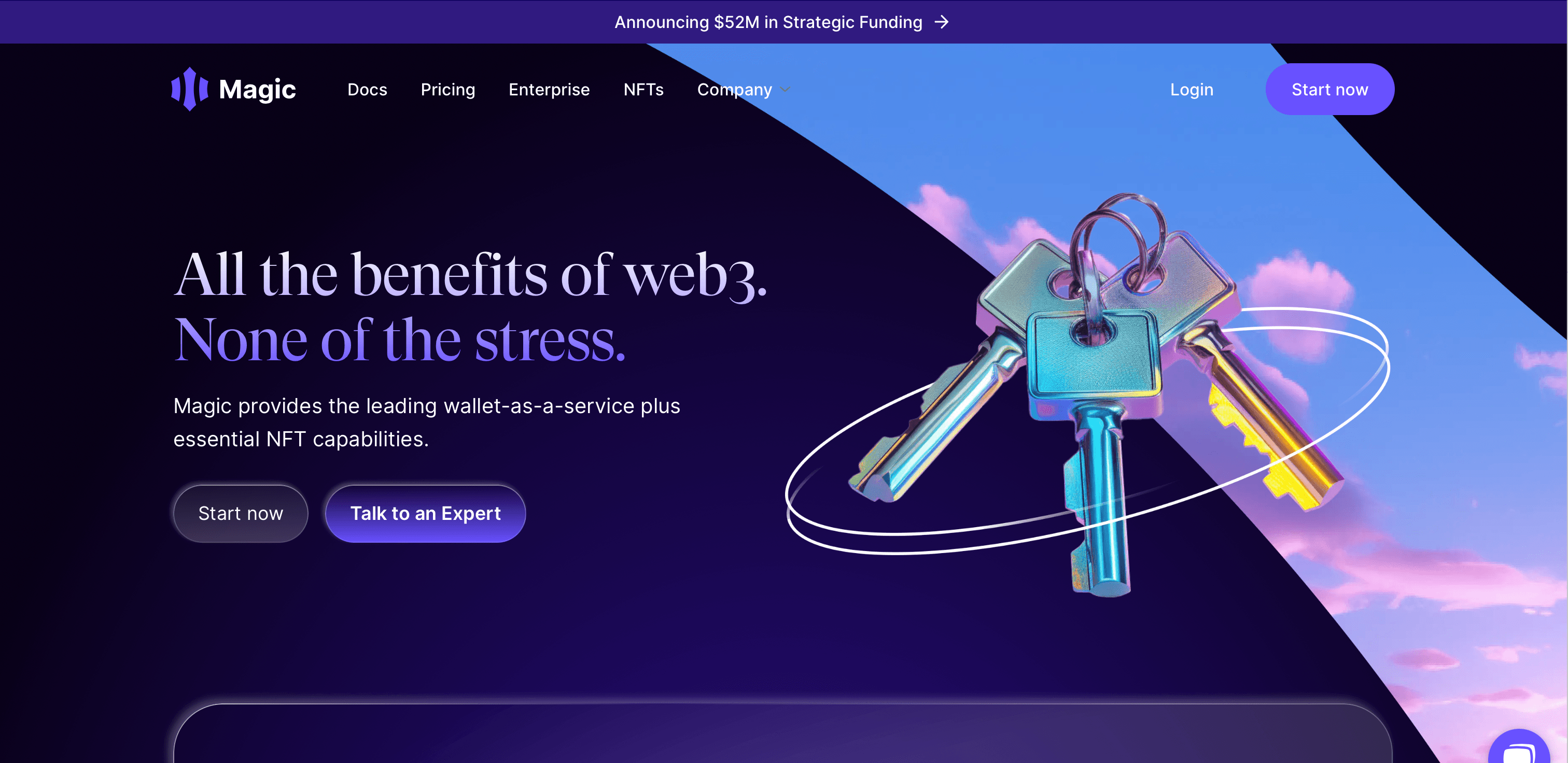 Magic website screenshot