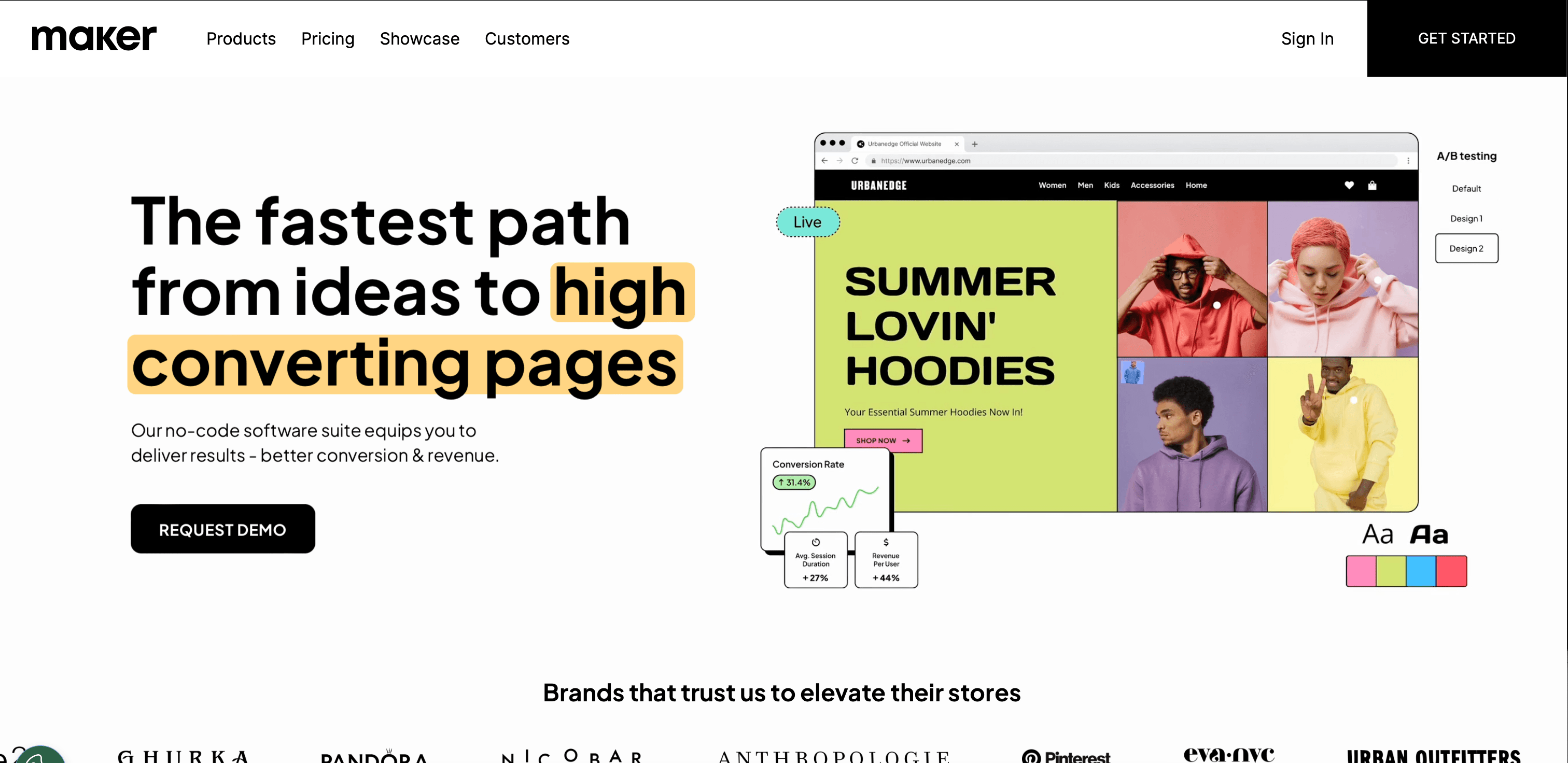 Maker website screenshot