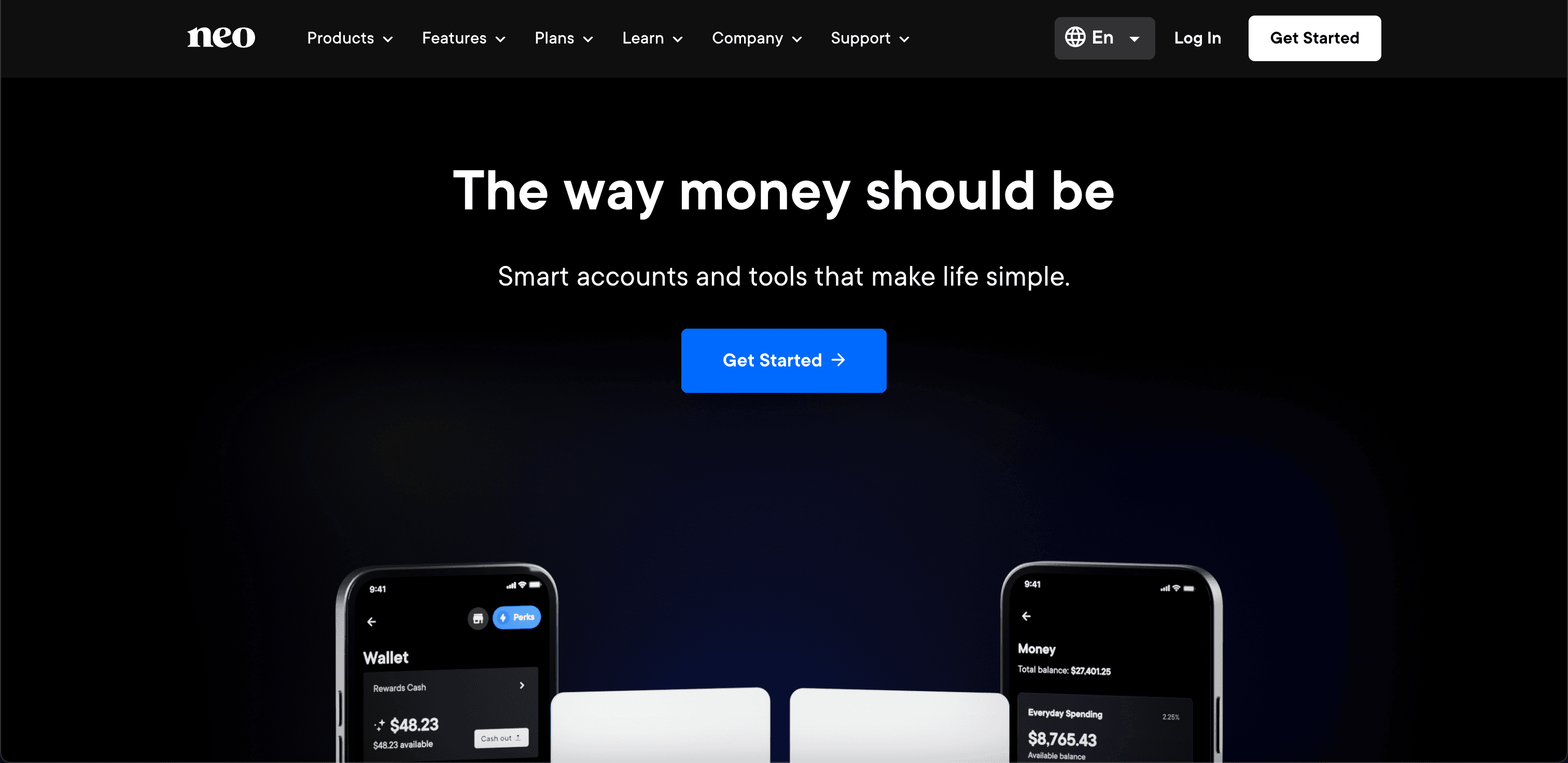 Neo Financial website screenshot