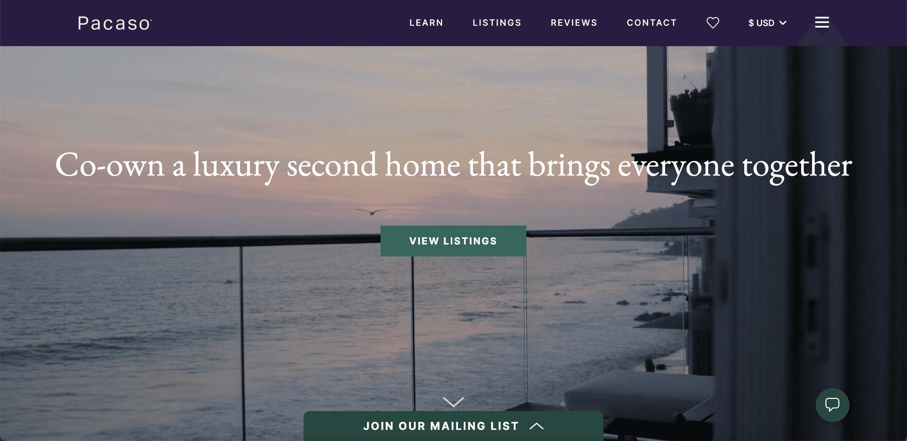 Pacaso website screenshot
