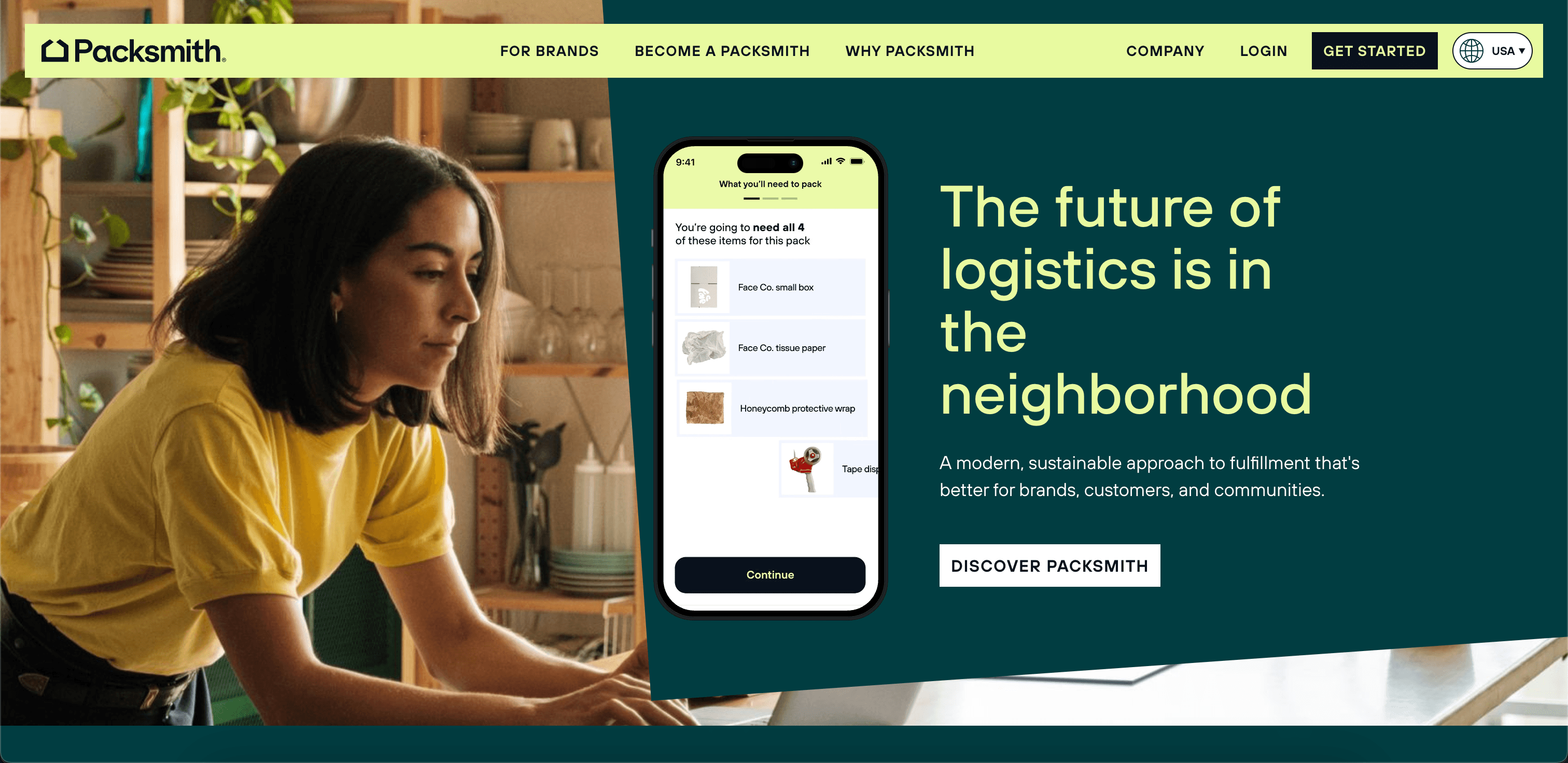 Packsmith website screenshot