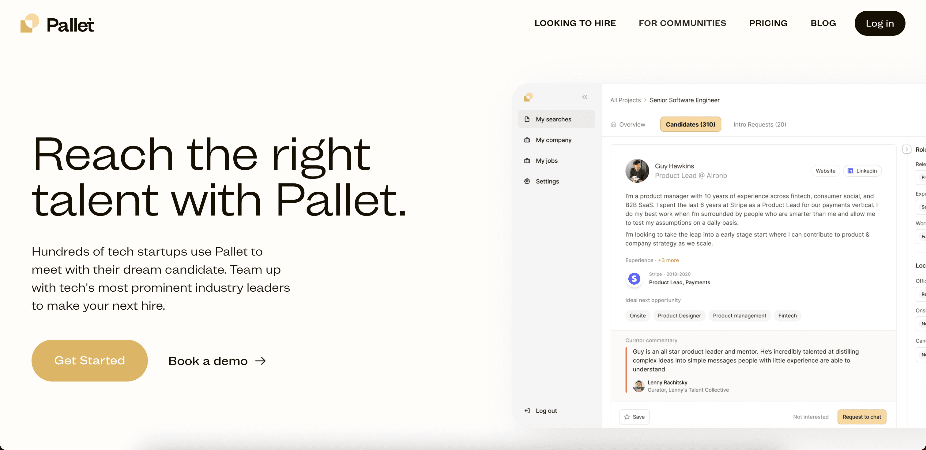 Pallet website screenshot