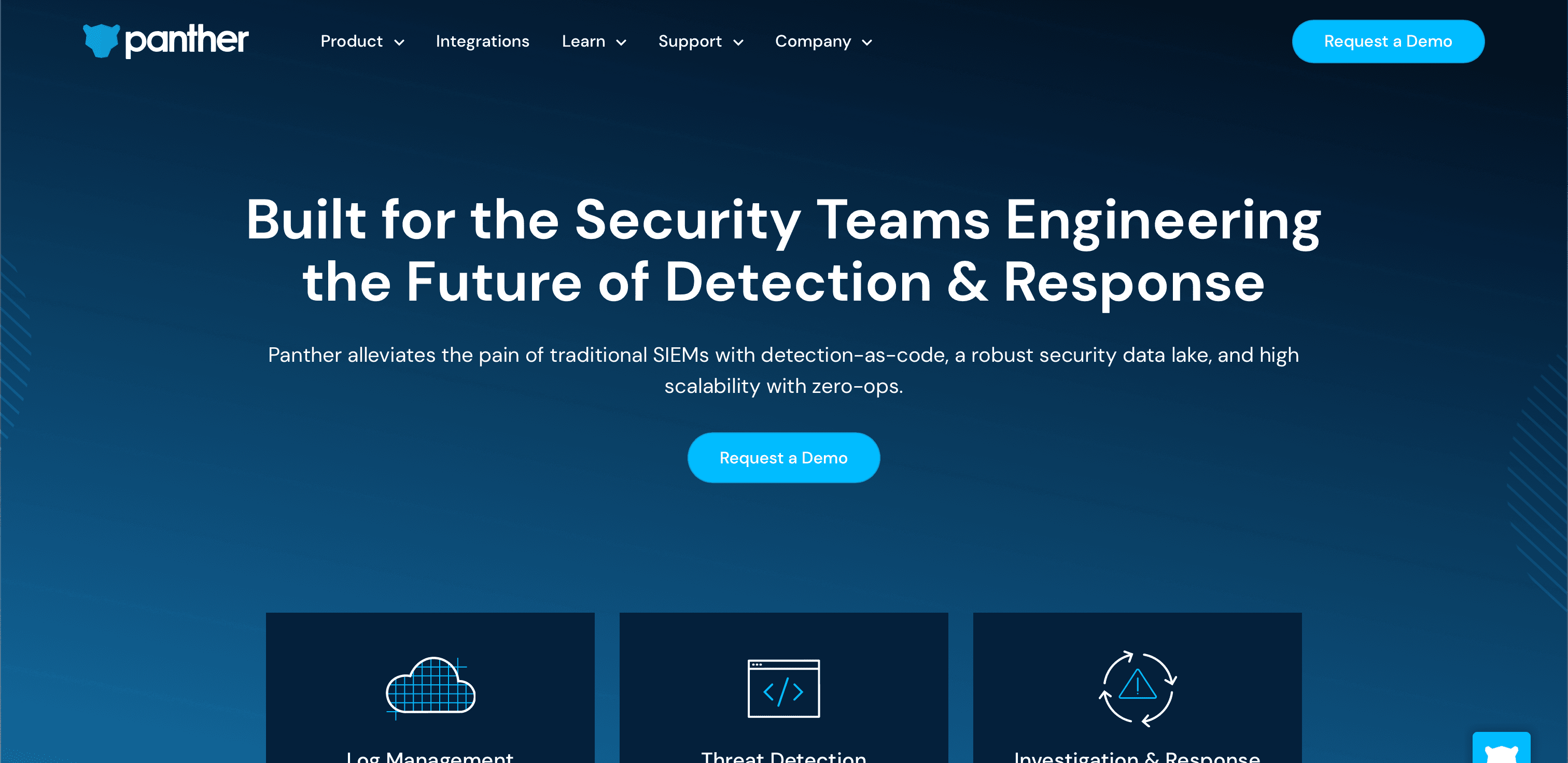 Panther website screenshot