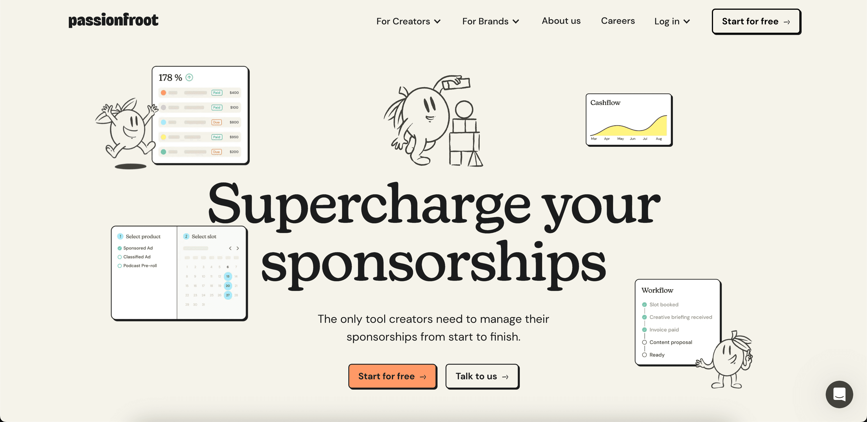 Passionfroot website screenshot