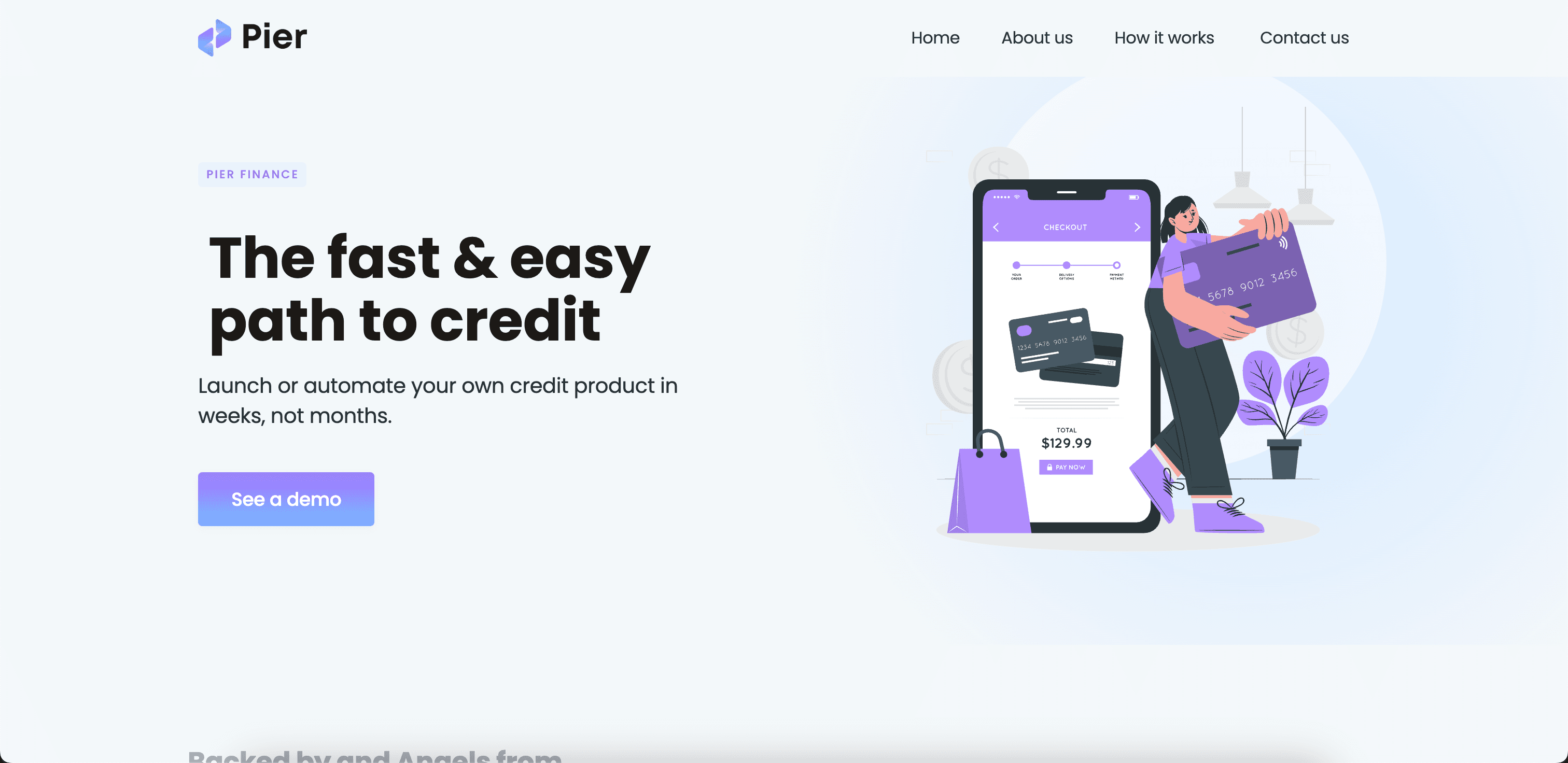 Pier Finance website screenshot