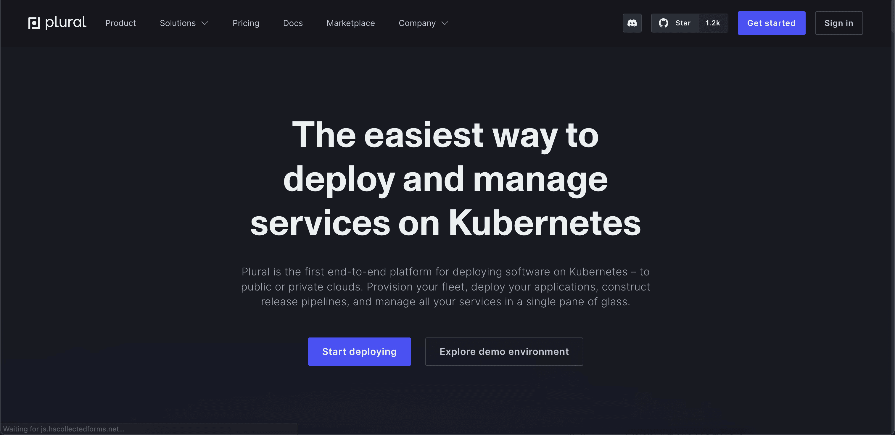 Plural website screenshot