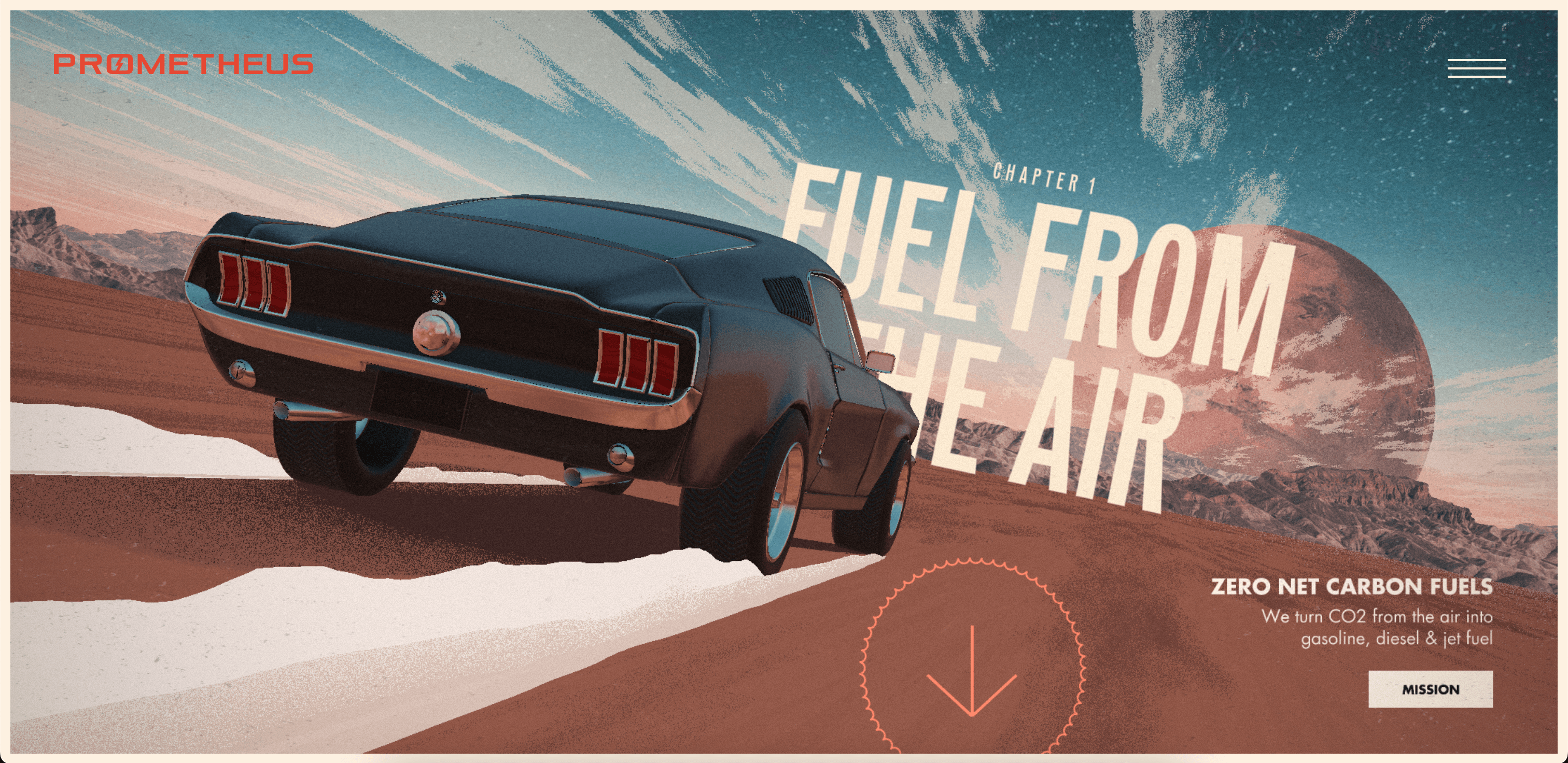 Prometheus Fuels website screenshot