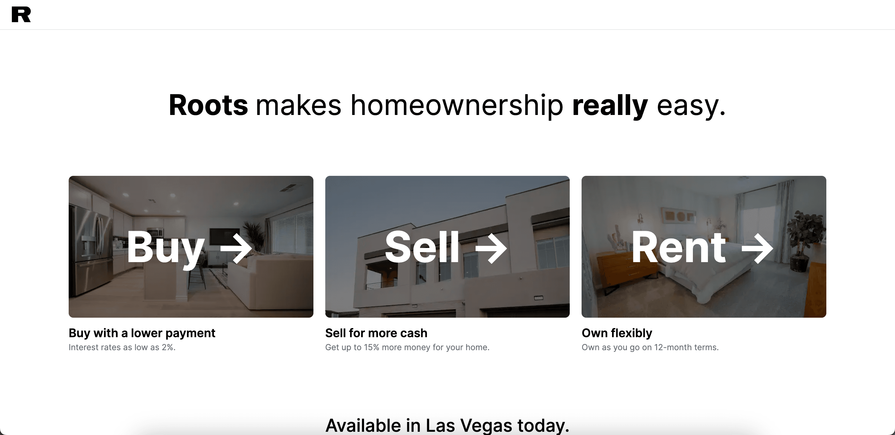 Roots website screenshot