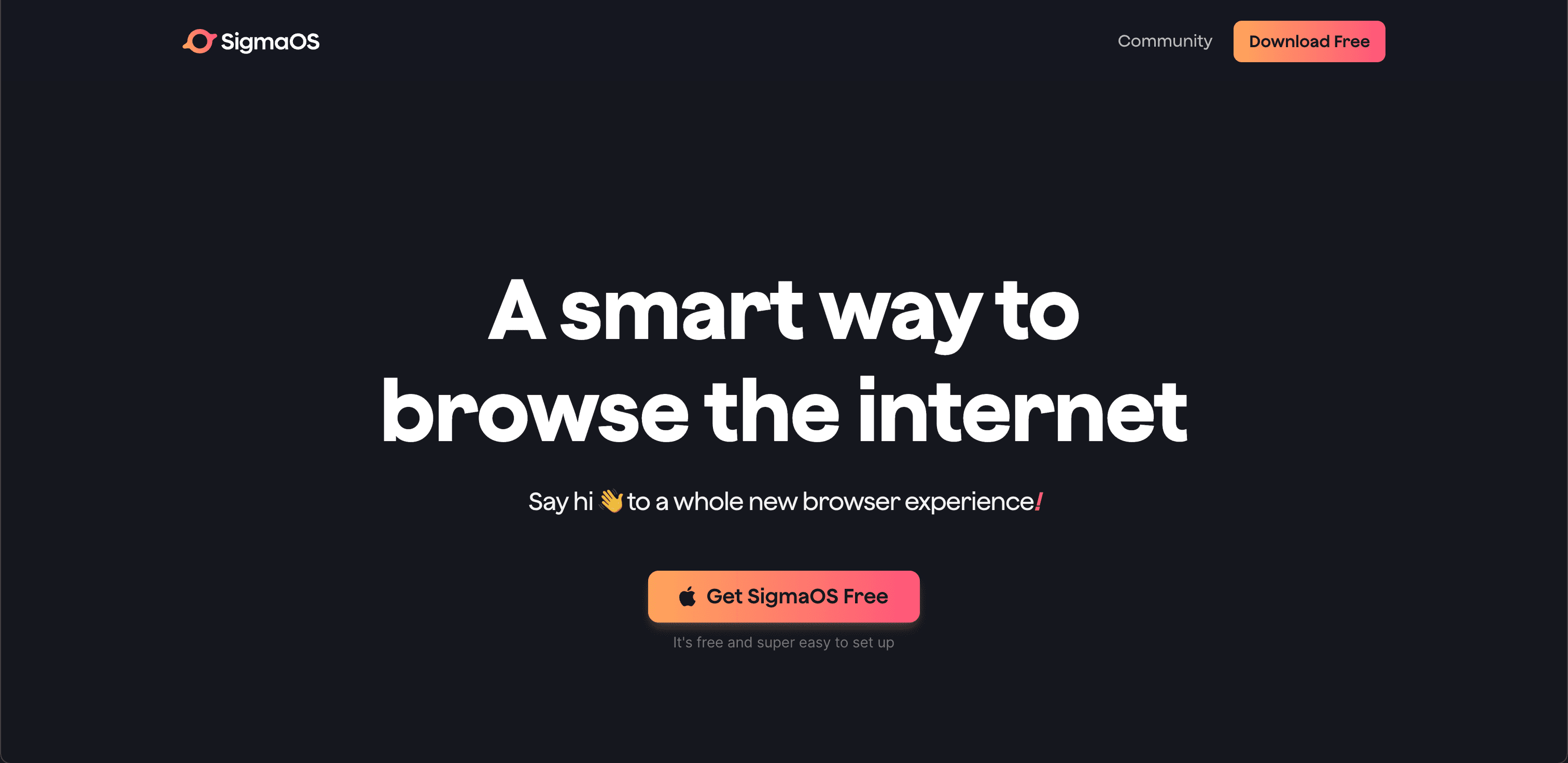 SigmaOS website screenshot