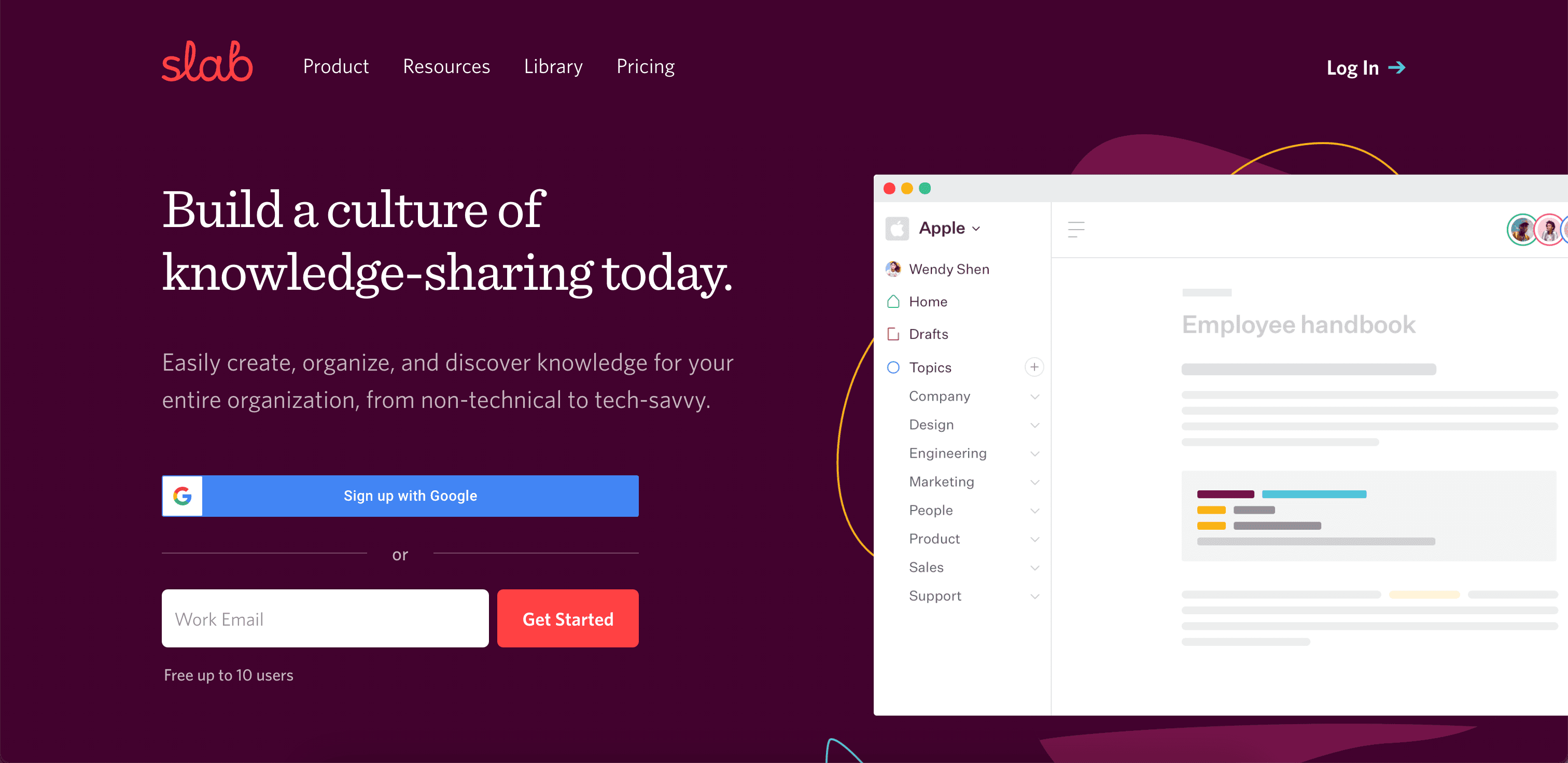 Slab website screenshot