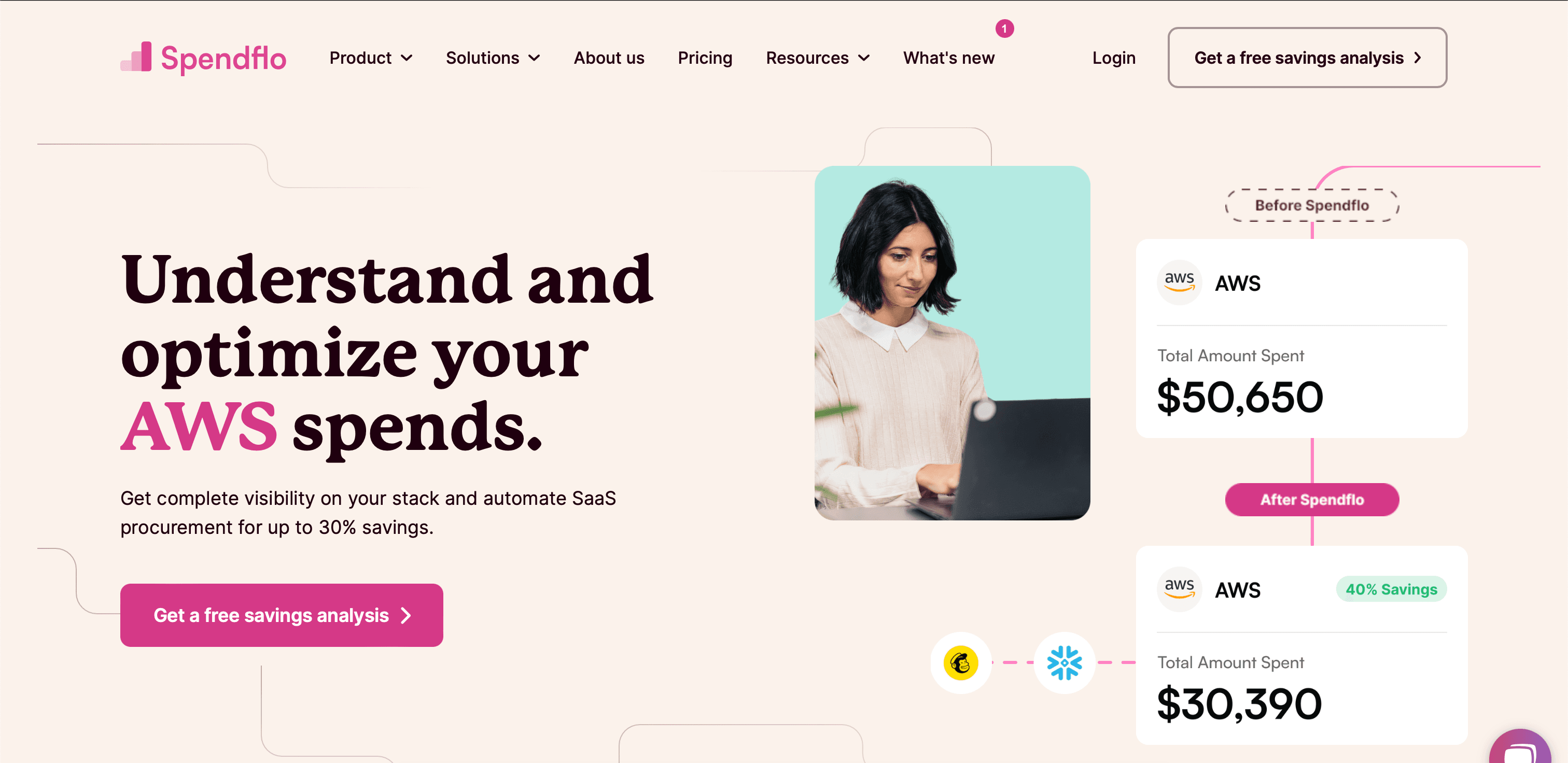 Spendflo website screenshot