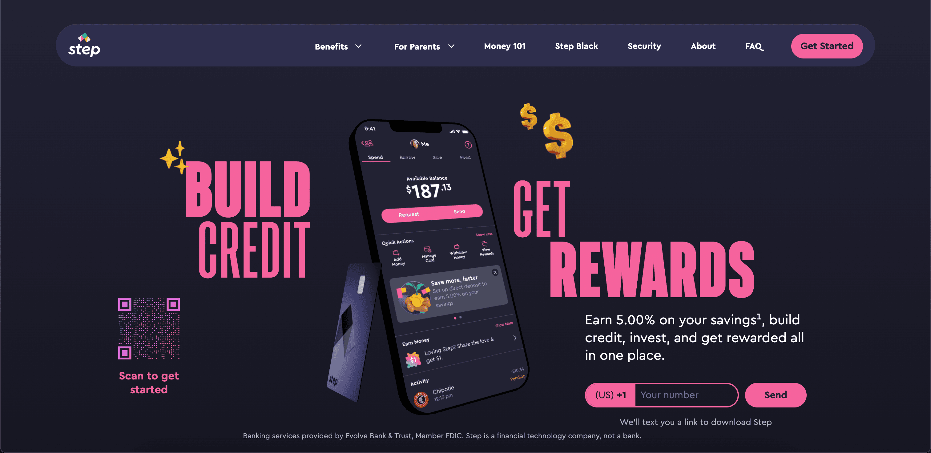 Step website screenshot