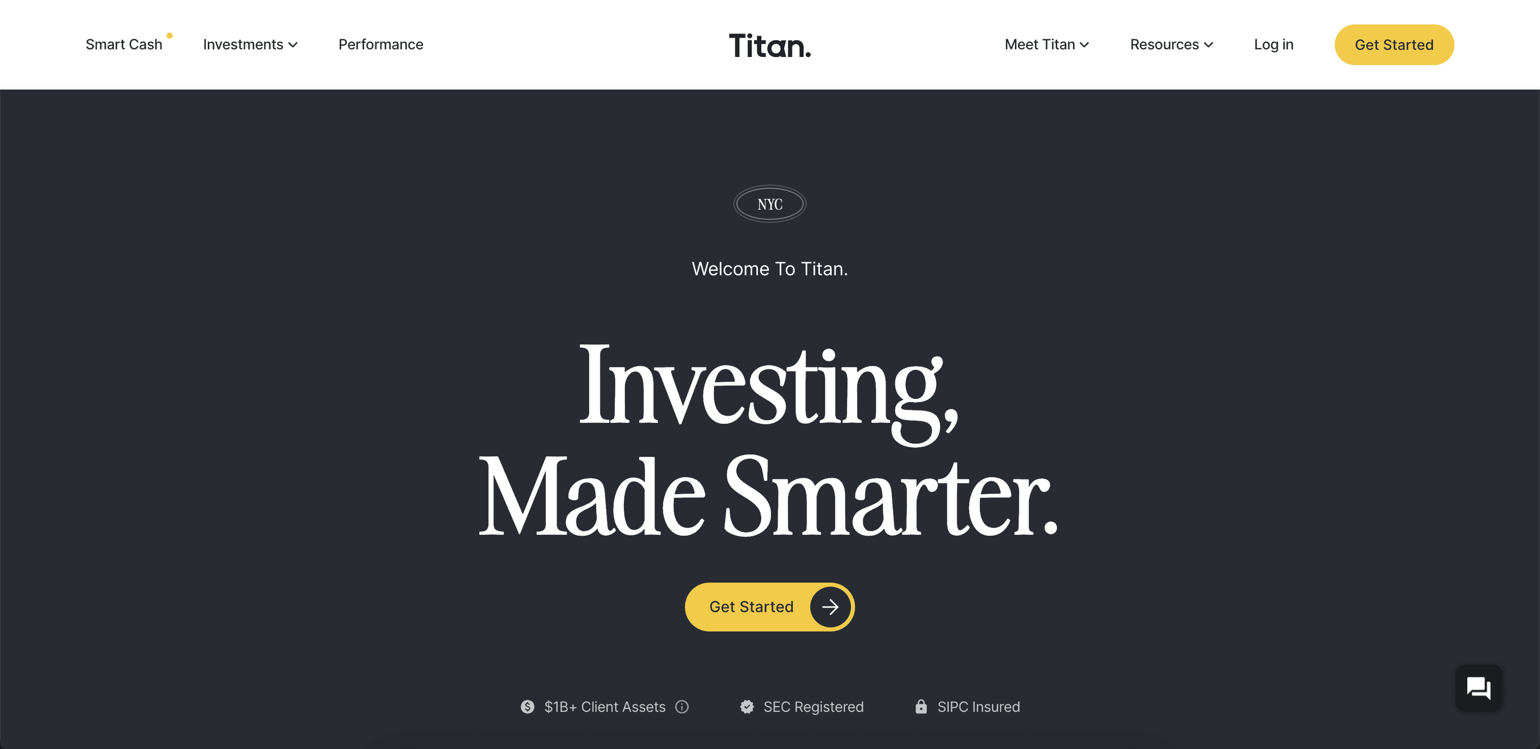 Titan website screenshot