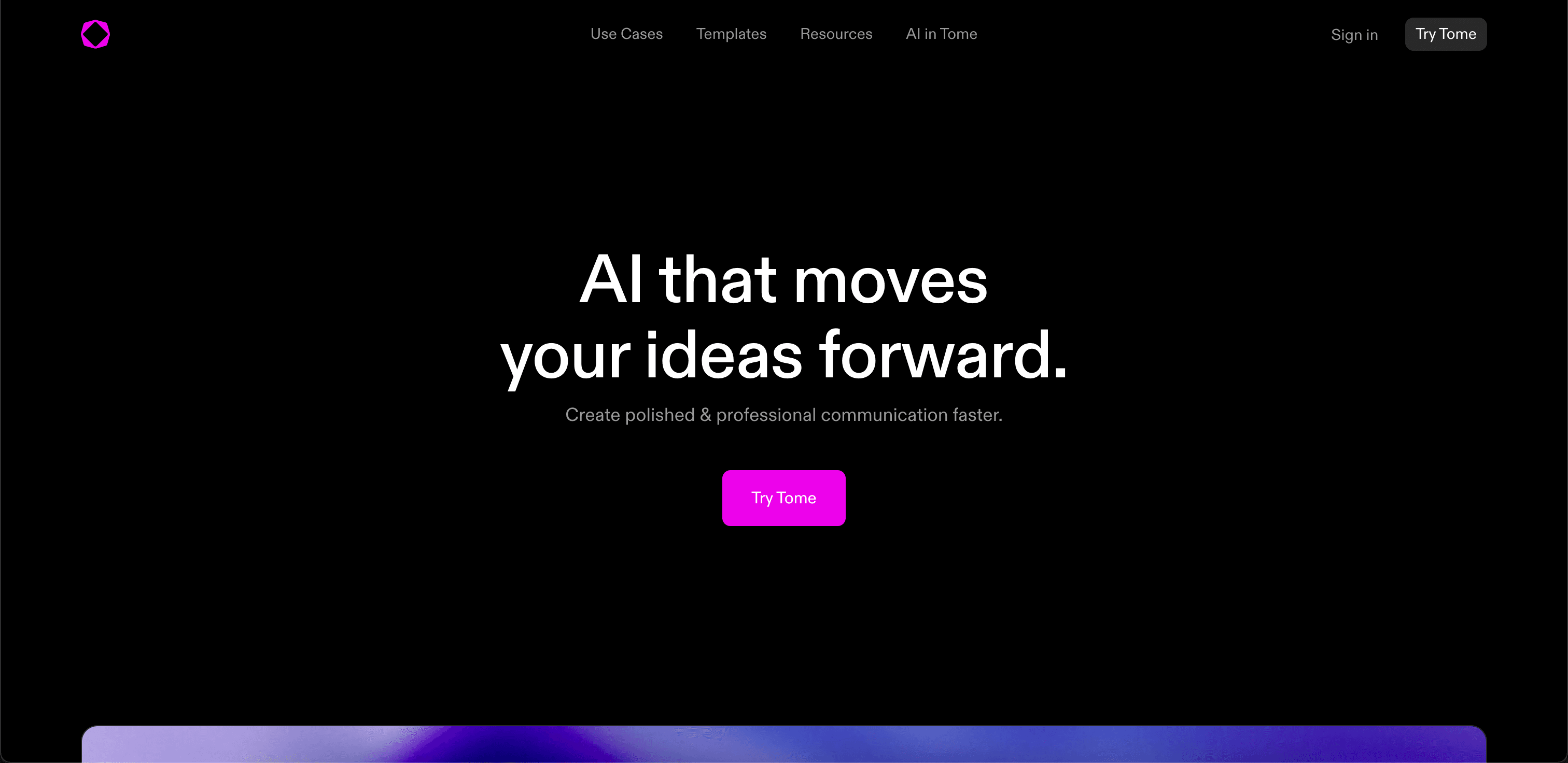 Tome website screenshot