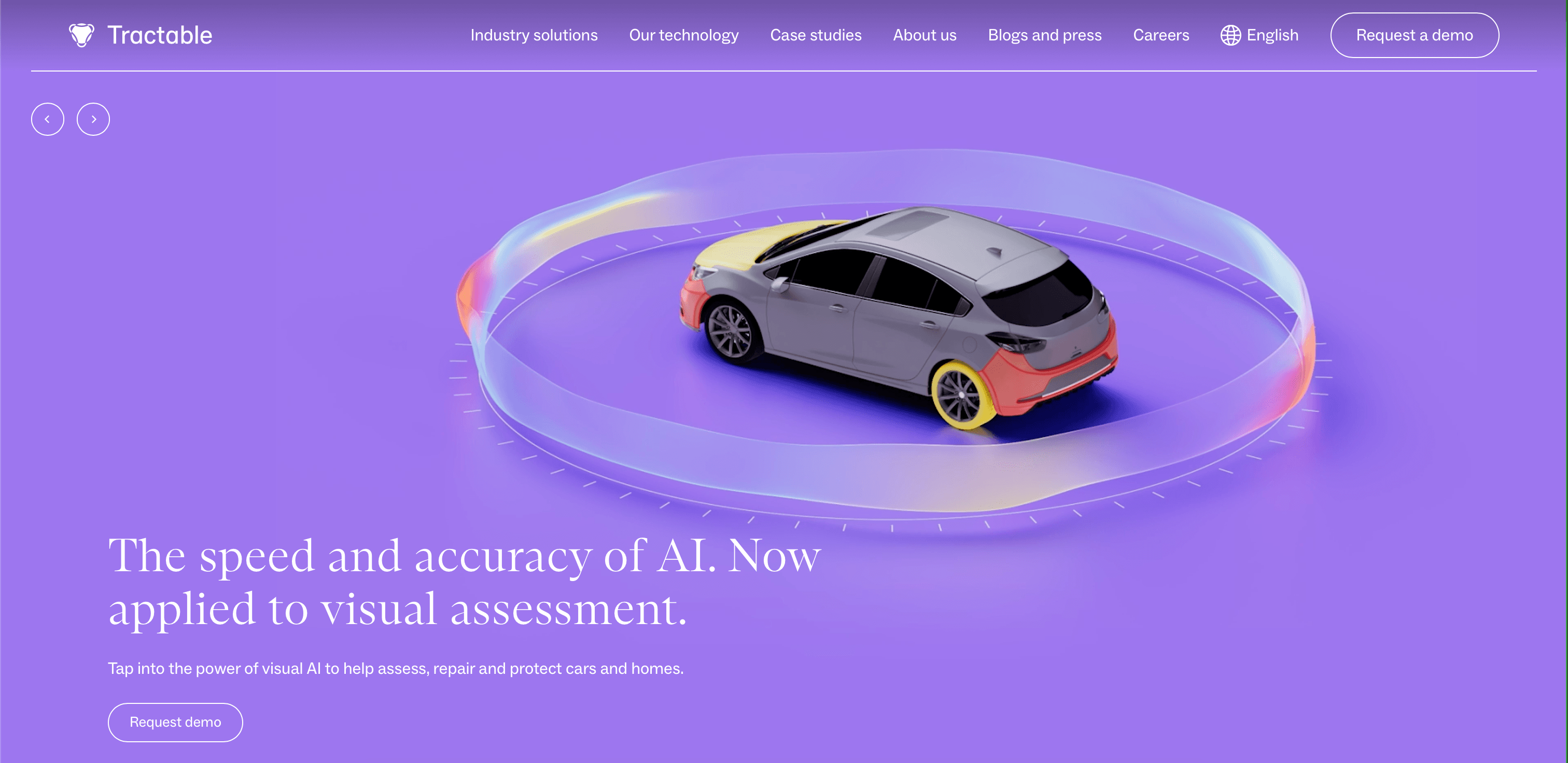 Tractable website screenshot