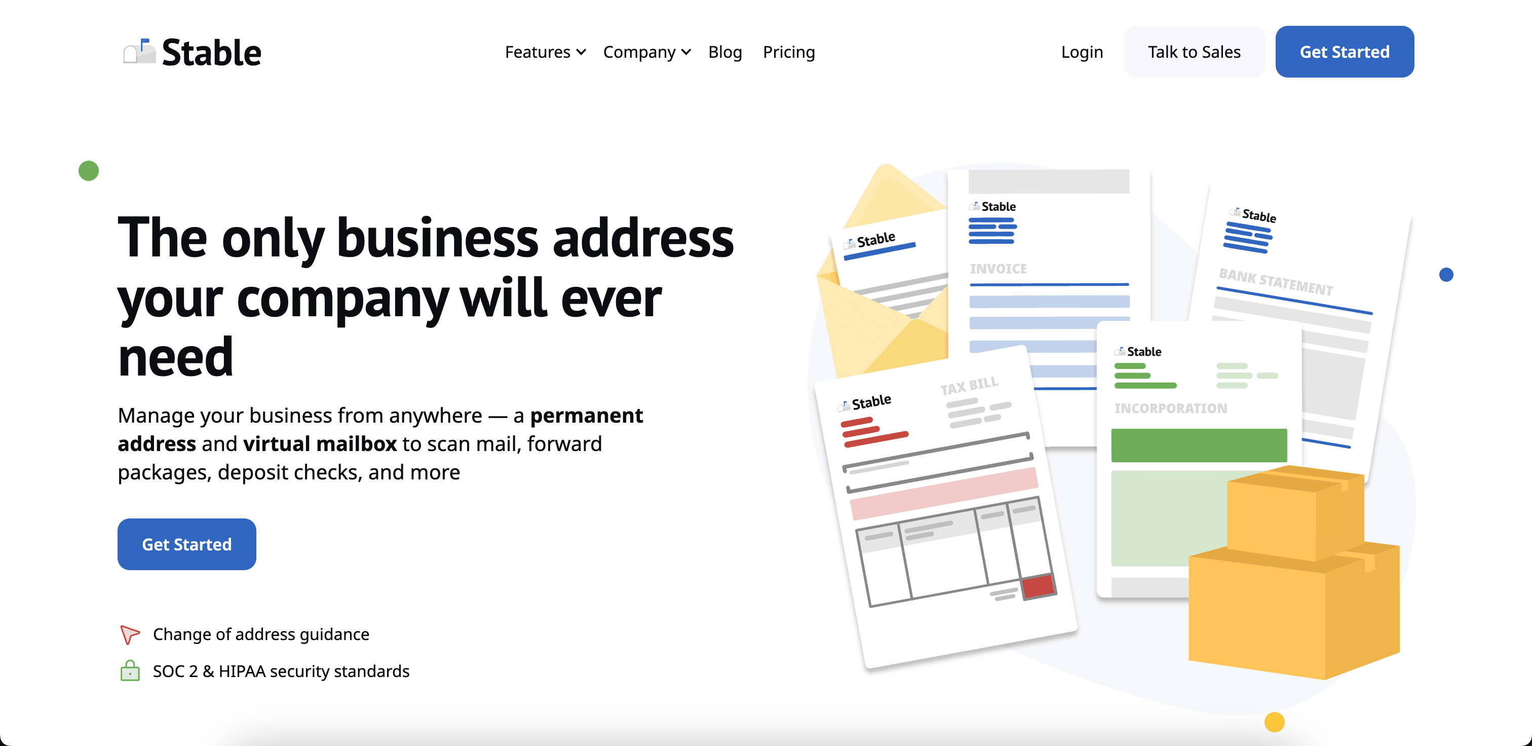 Stable website screenshot