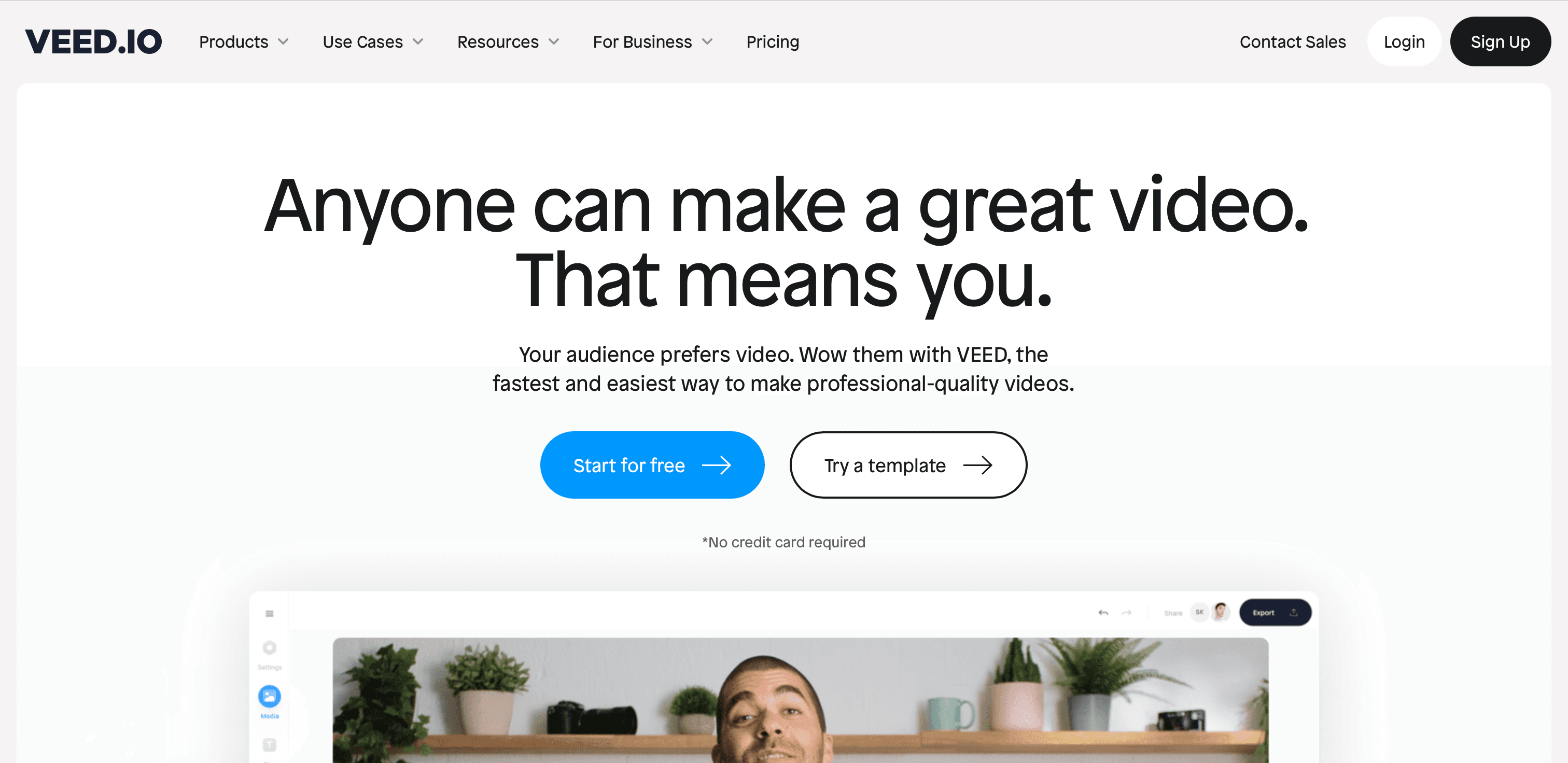 VEED.IO website screenshot