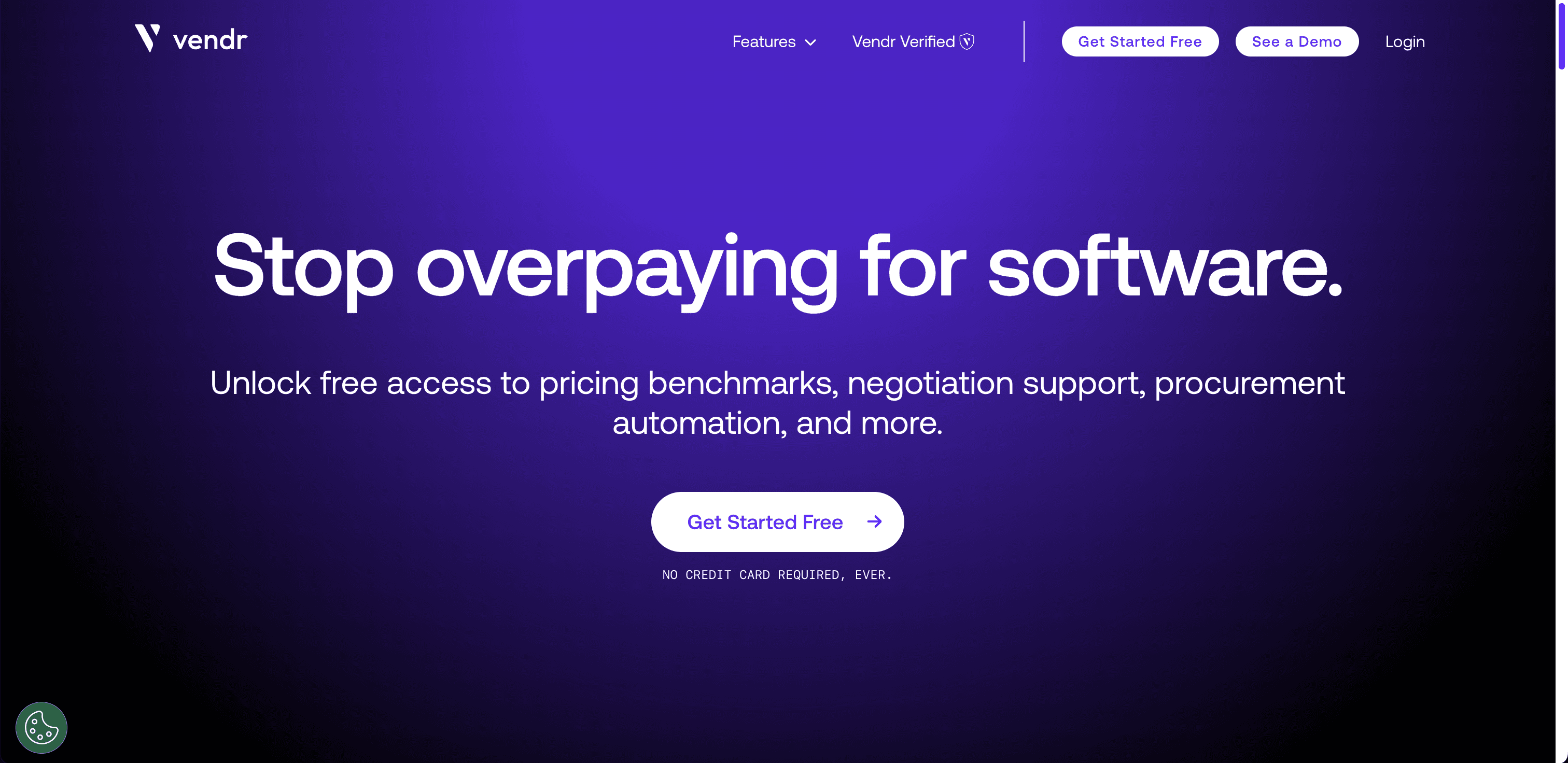 Vendr website screenshot