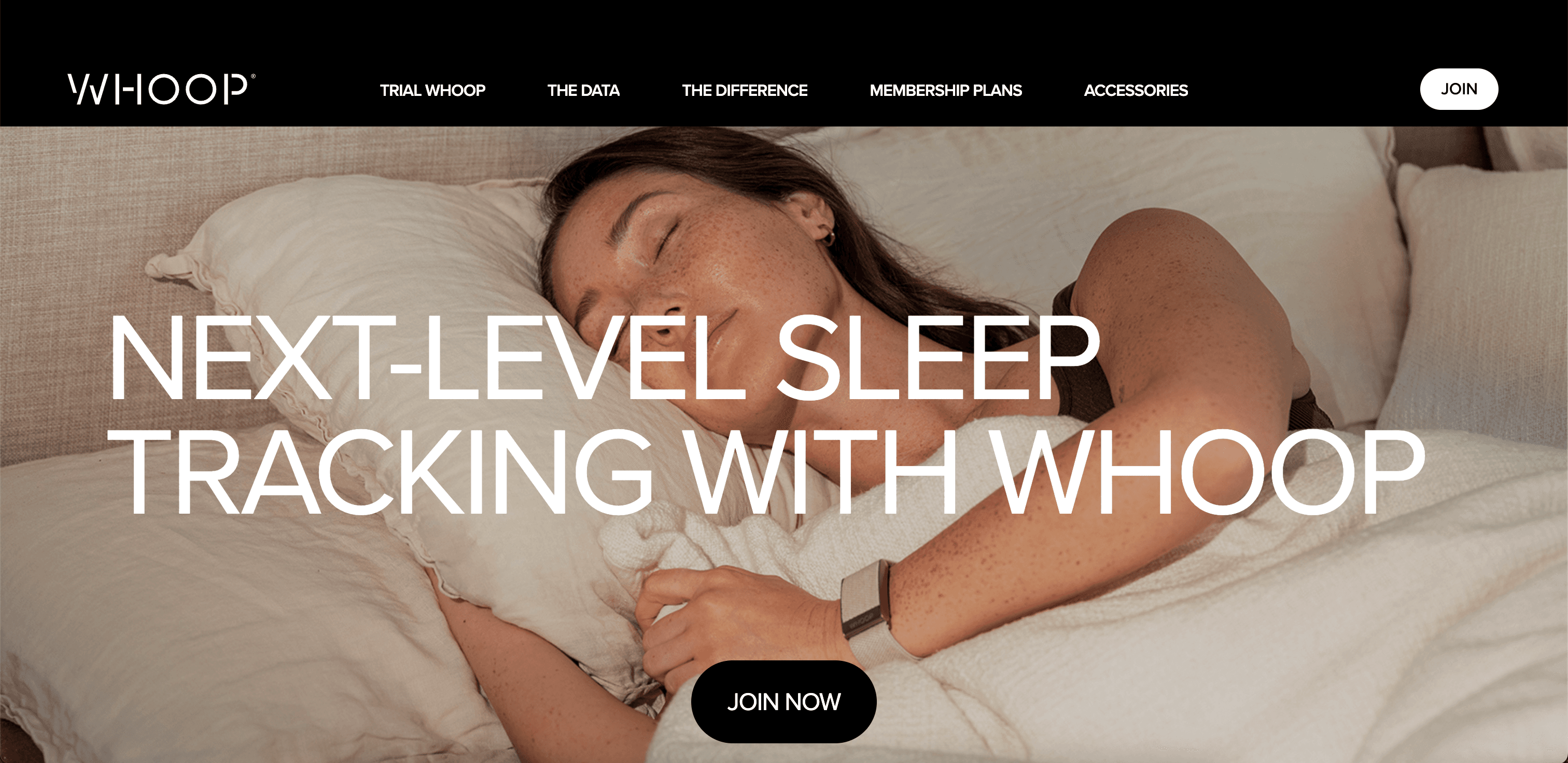 Whoop website screenshot