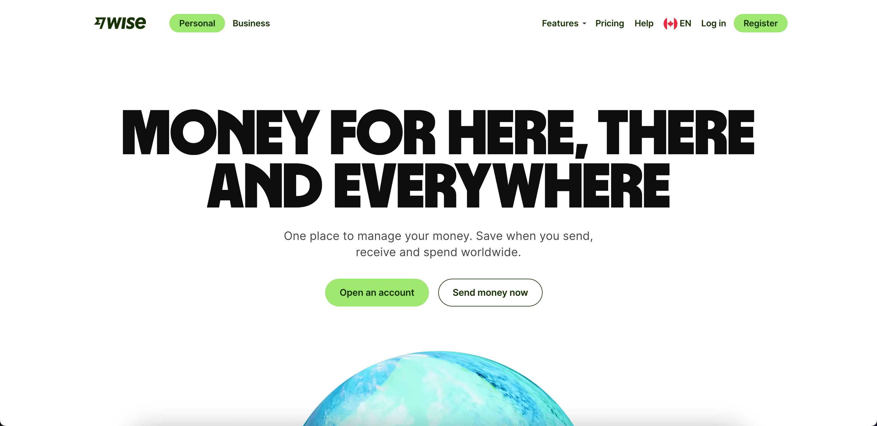 Wise website screenshot