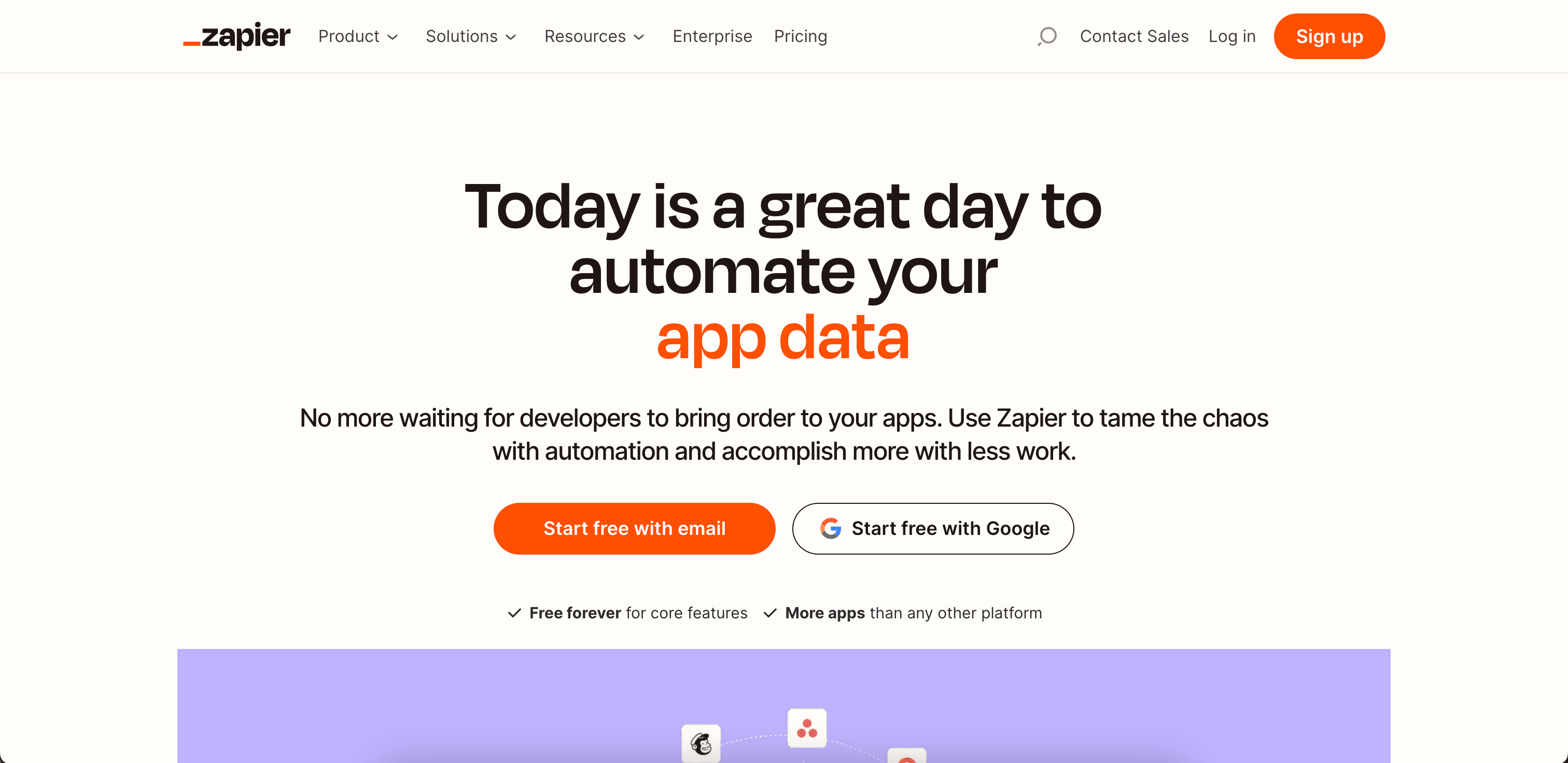 Zapier website screenshot